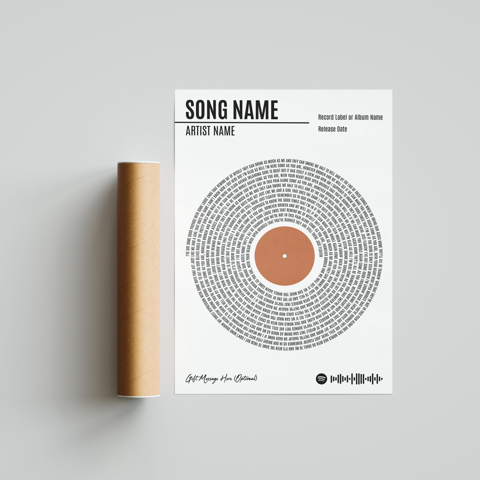 Custom Vinyl Lyrics Print - 1 view 5