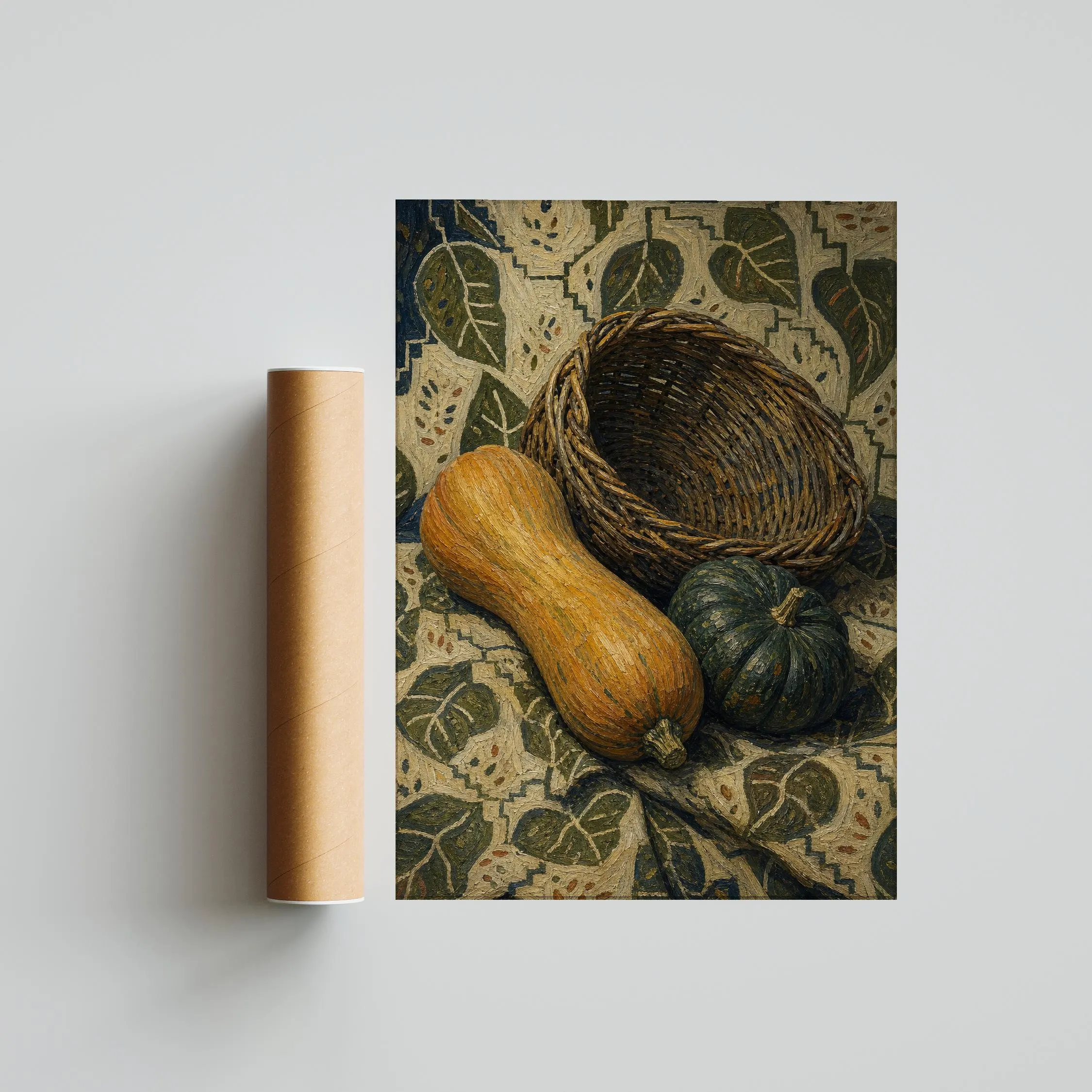 Van Gogh Style Squash Print, Post Impressionist Kitchen Wall Art, Woven Basket Poster, Vintage Harvest Decor, Housewarming Gift – Calm Wall Art by Artsify thumbnail 5