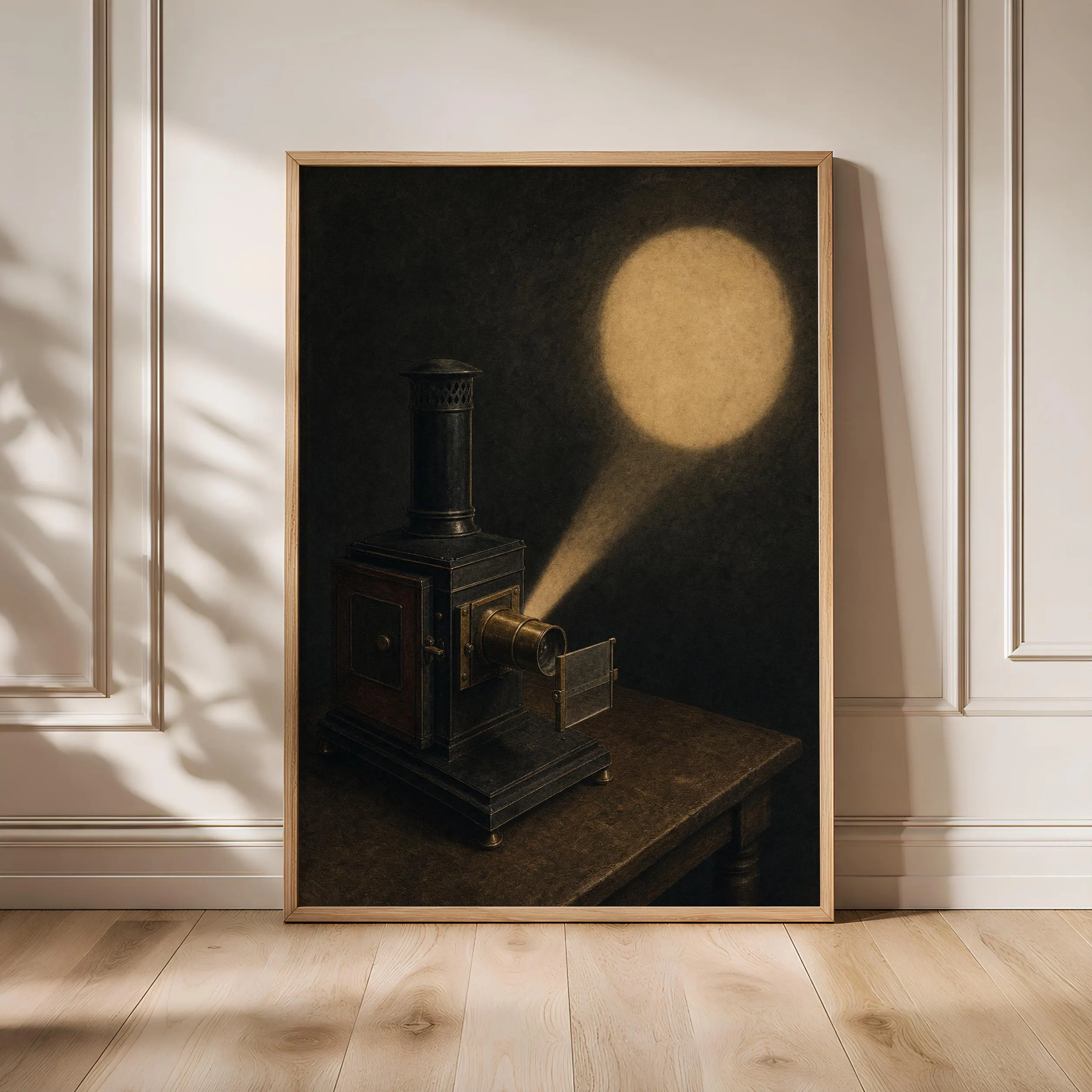 Magic Lantern Wall Art Print, Vintage Cinema Poster, Victorian Optics Decor, Antique Projector Art, Housewarming Gift – Calm Wall Art by Artsify