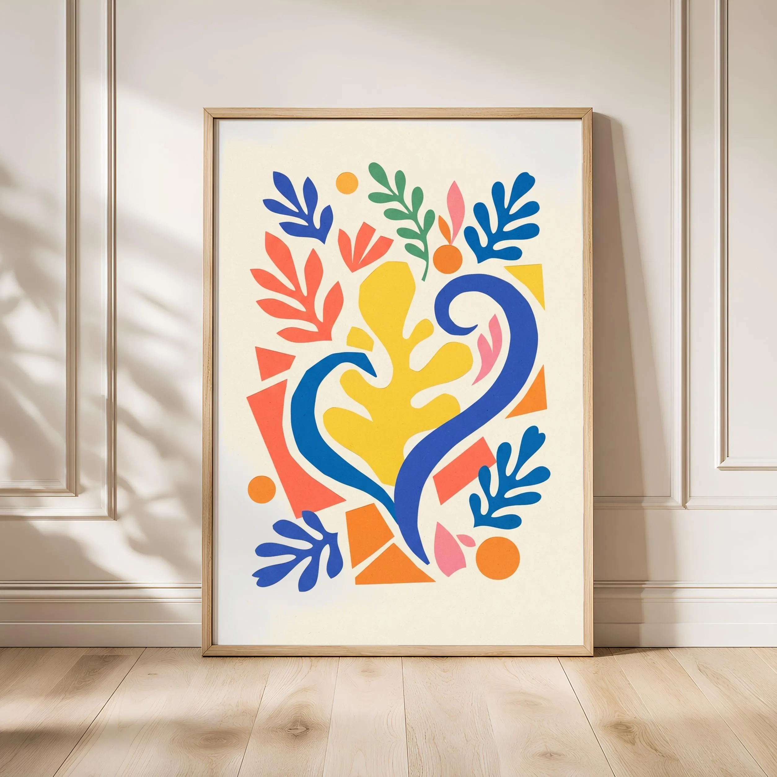 Matisse Style Wall Art, Abstract Ribbon Poster, Cut Paper Swirl Print, Bedroom Decor, Housewarming Gift – Calm Wall Art by Artsify