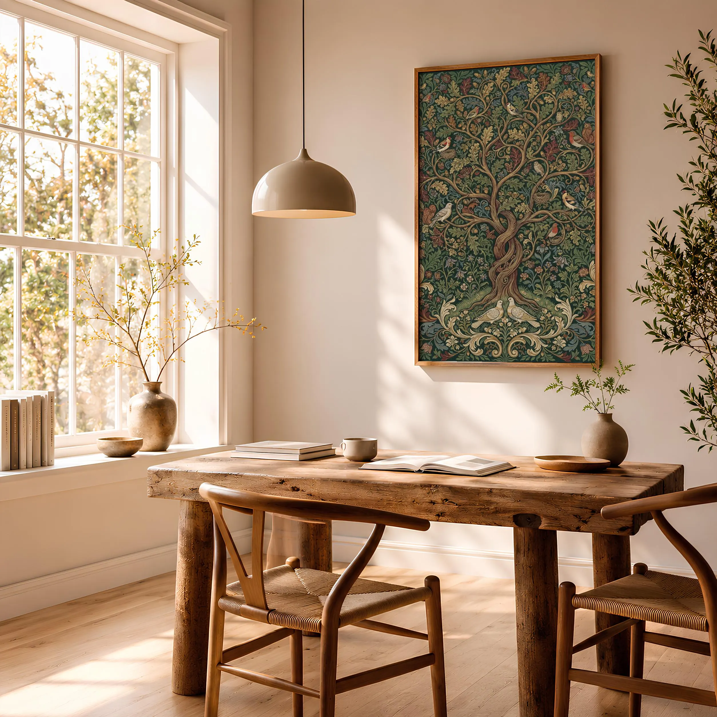 William Morris Tree of Life Print, Arts and Crafts Tapestry Wall Art, Songbird Poster, Living Room Decor, Housewarming Gift – Calm Wall Art by Artsify thumbnail 2