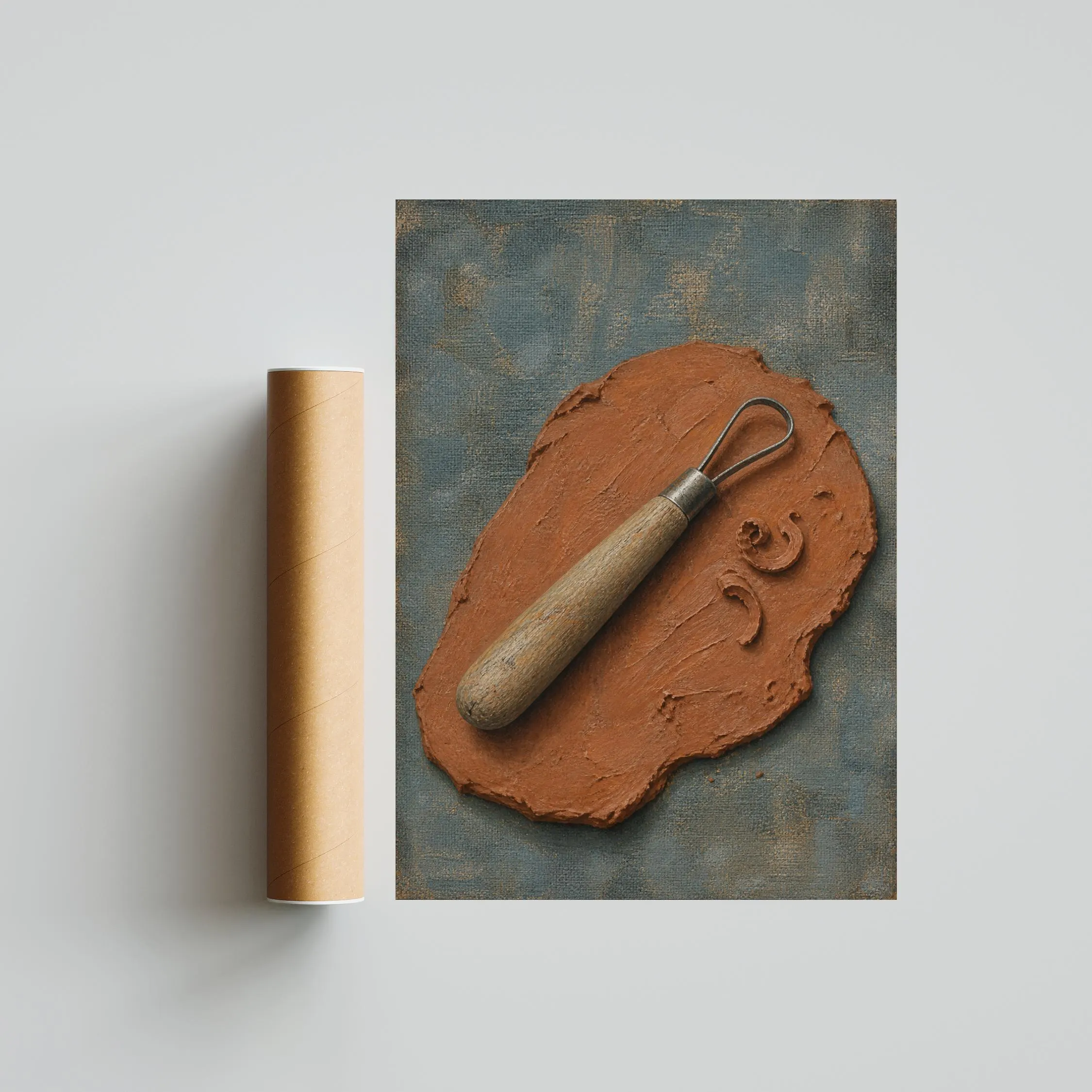 Pottery Trim Tool Wall Art, Terracotta Clay Studio Print – Calm Wall Art by Artsify thumbnail 5