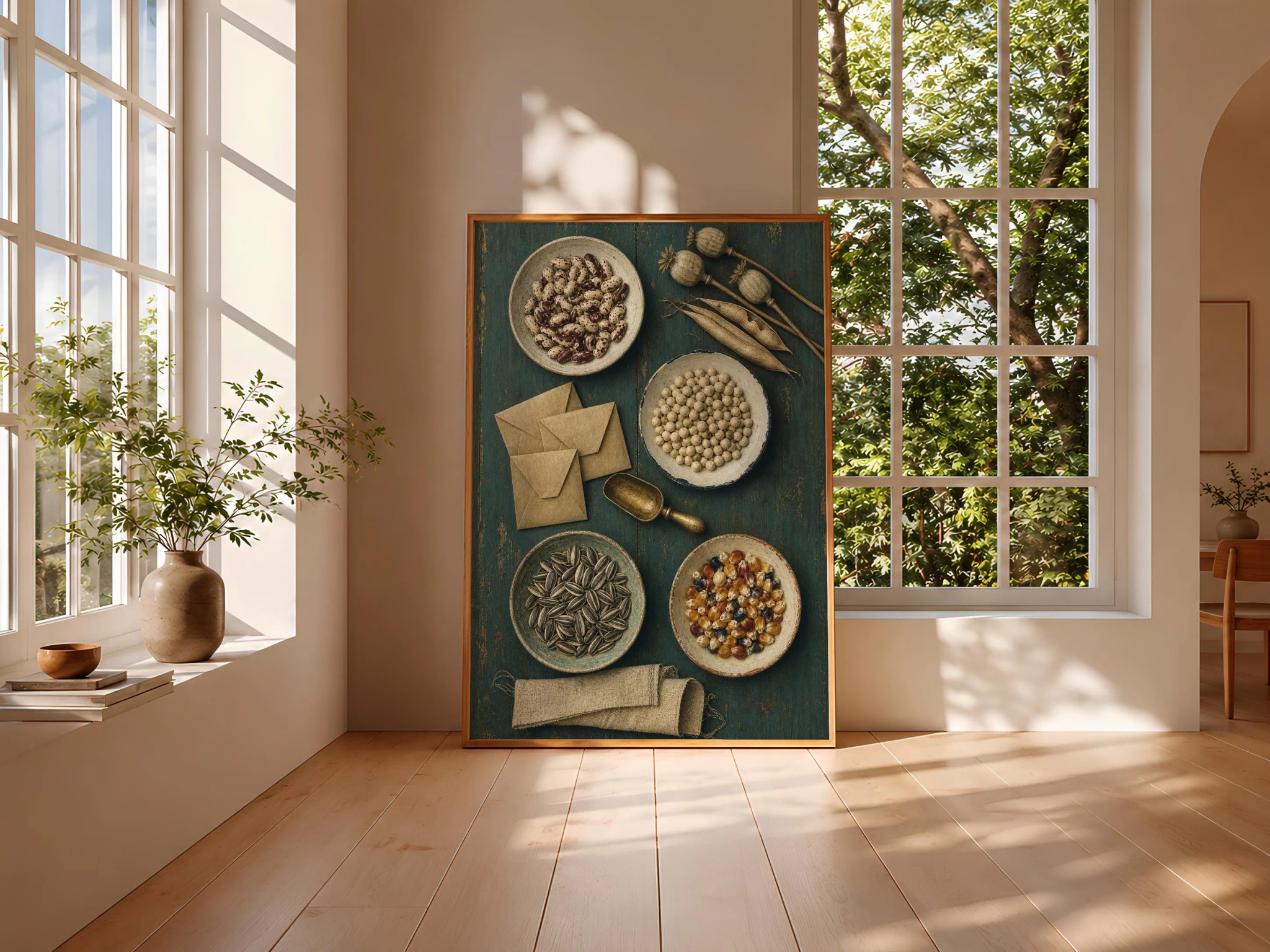 Vintage Seed Sorting Print, Gardener Wall Art, Botanical Kitchen Poster, Rustic Garden Decor, Housewarming Gift – Calm Wall Art by Artsify thumbnail 3