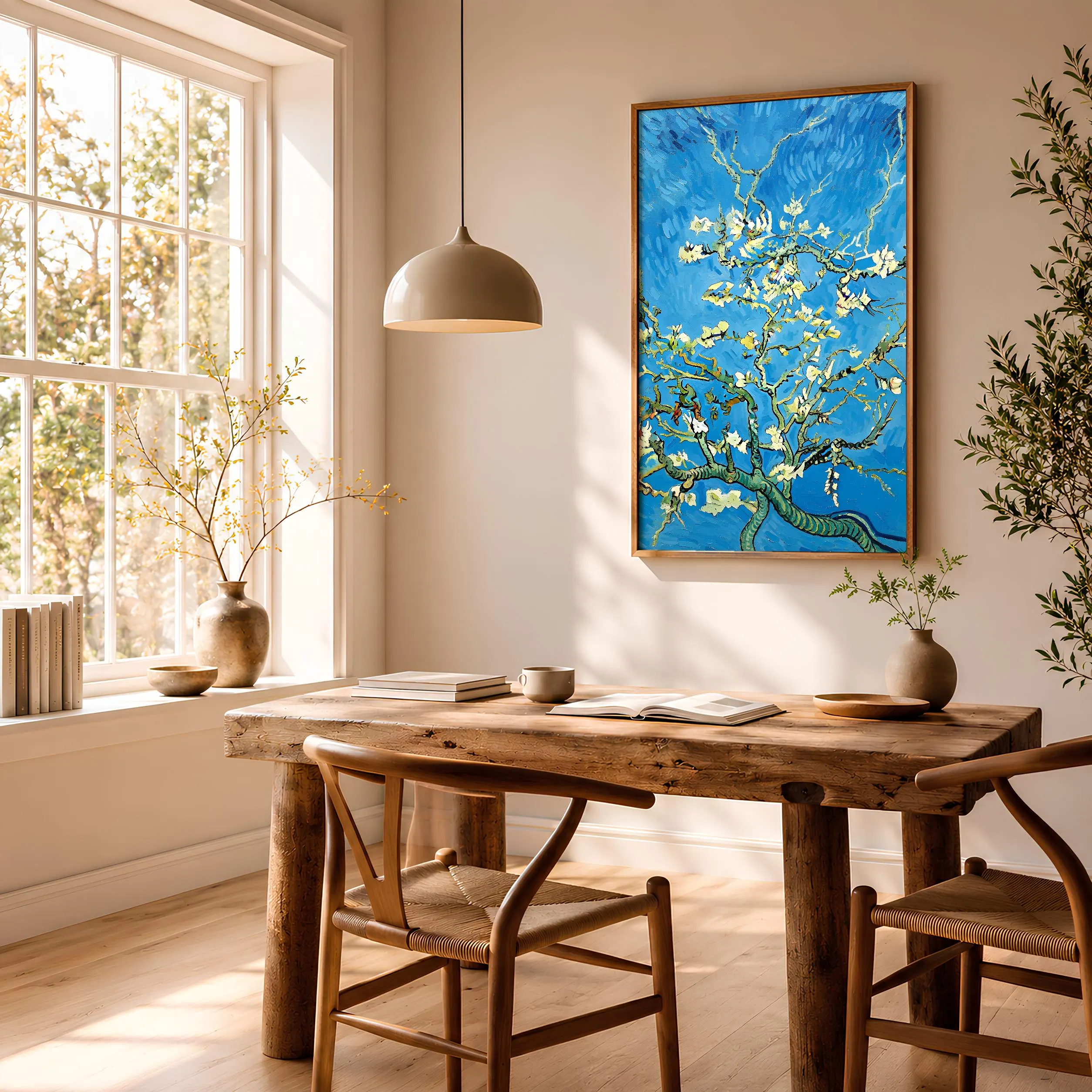 Van Gogh Style Blossom Print, Post Impressionist Almond Poster, Cobalt Sky Wall Art, Bedroom Decor, Housewarming Gift – Calm Wall Art by Artsify thumbnail 2