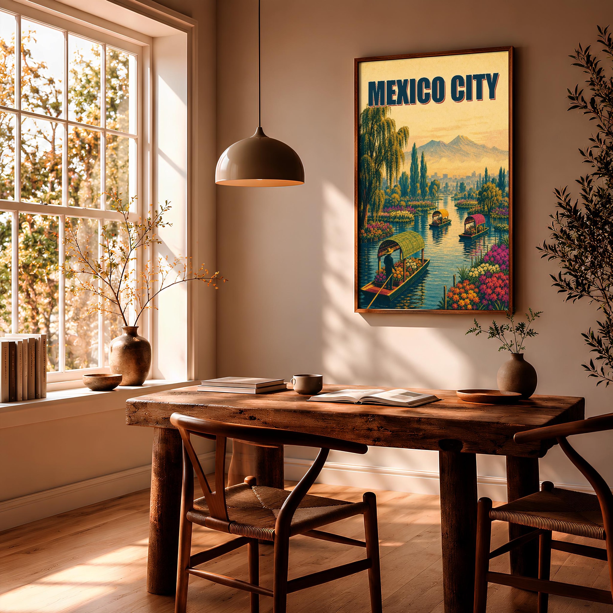 Mexico City Travel Poster Print, Vintage Skyline Wall Art, Bold Typography Poster, City Name Wall Decor, Housewarming Gift – Calm Wall Art by Artsify thumbnail 2