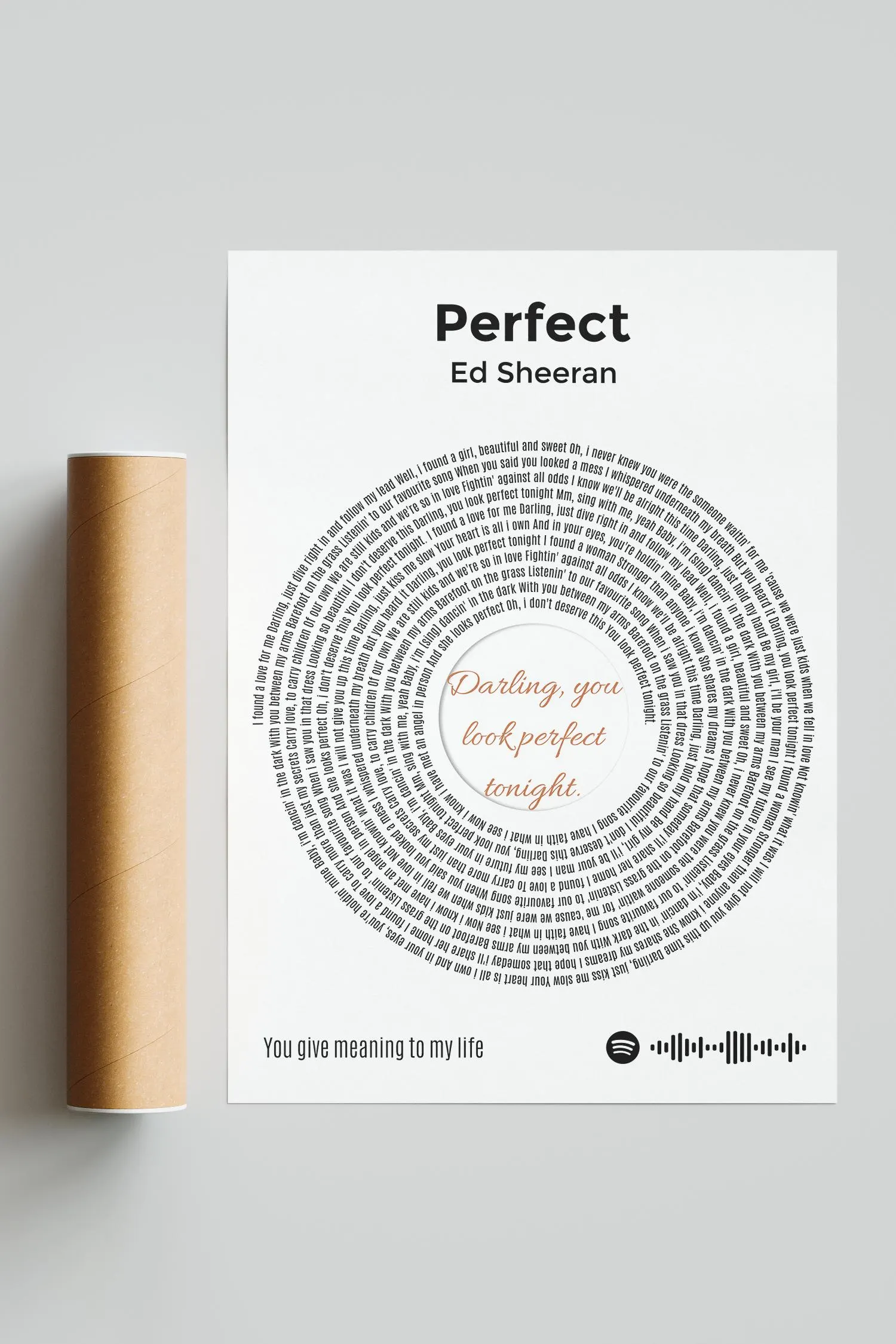 Custom Vinyl Lyrics Print, Personalised Music Poster, Customizable Music Gift, First Dance Song, Wedding Anniversary Gift, Home Decor – Calm Wall Art by Artsify thumbnail 5
