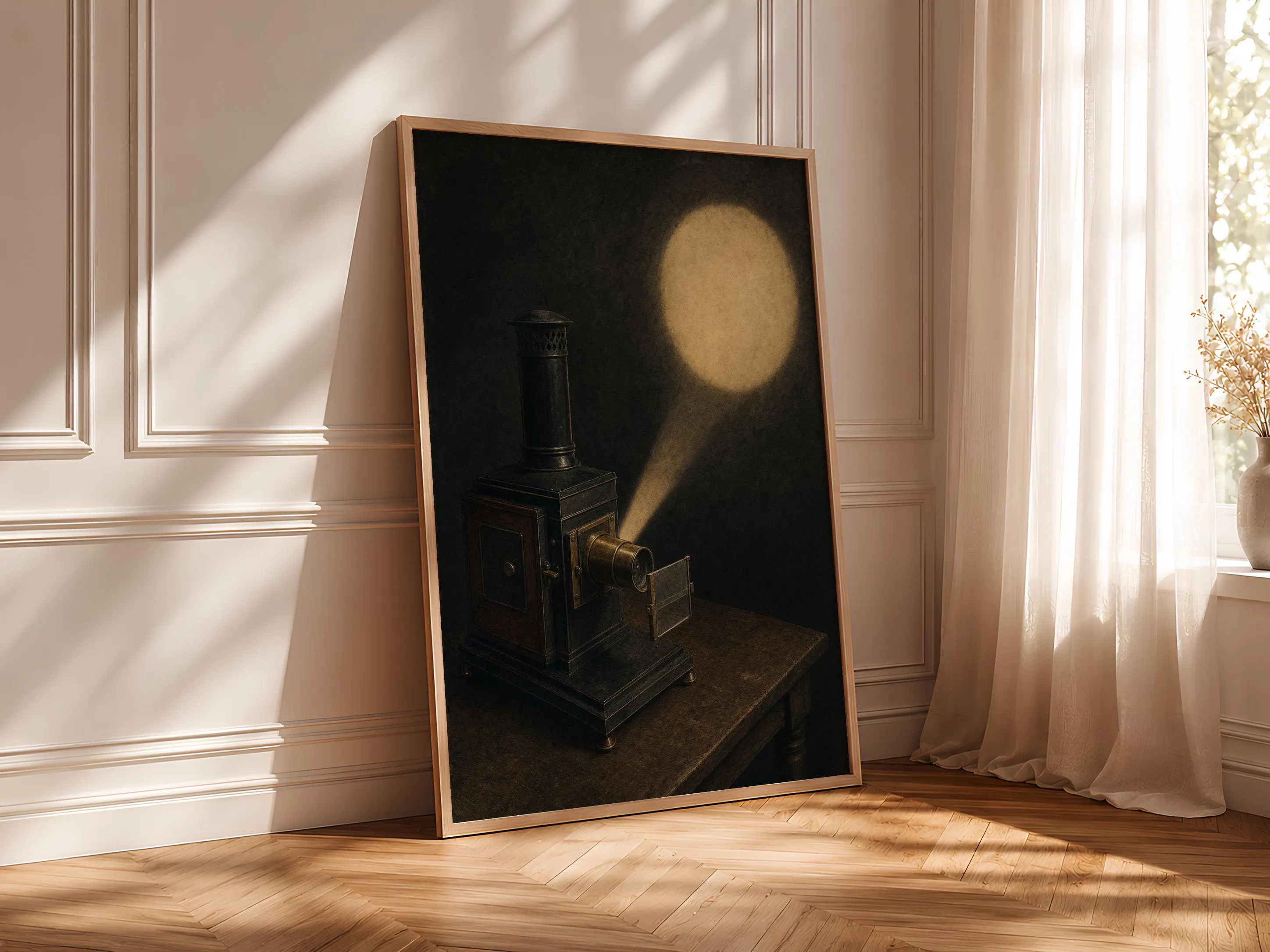 Magic Lantern Wall Art Print, Vintage Cinema Poster, Victorian Optics Decor, Antique Projector Art, Housewarming Gift – Calm Wall Art by Artsify thumbnail 4