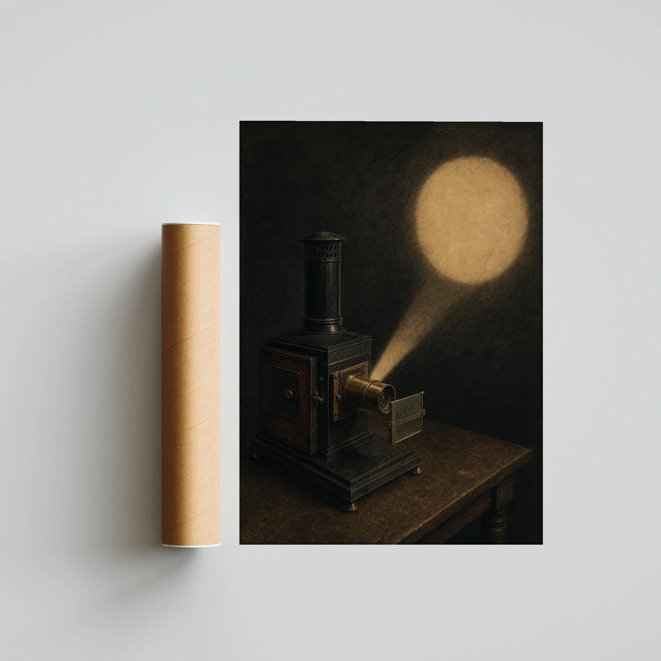 Magic Lantern Wall Art Print, Vintage Cinema Poster, Victorian Optics Decor, Antique Projector Art, Housewarming Gift – Calm Wall Art by Artsify thumbnail 5