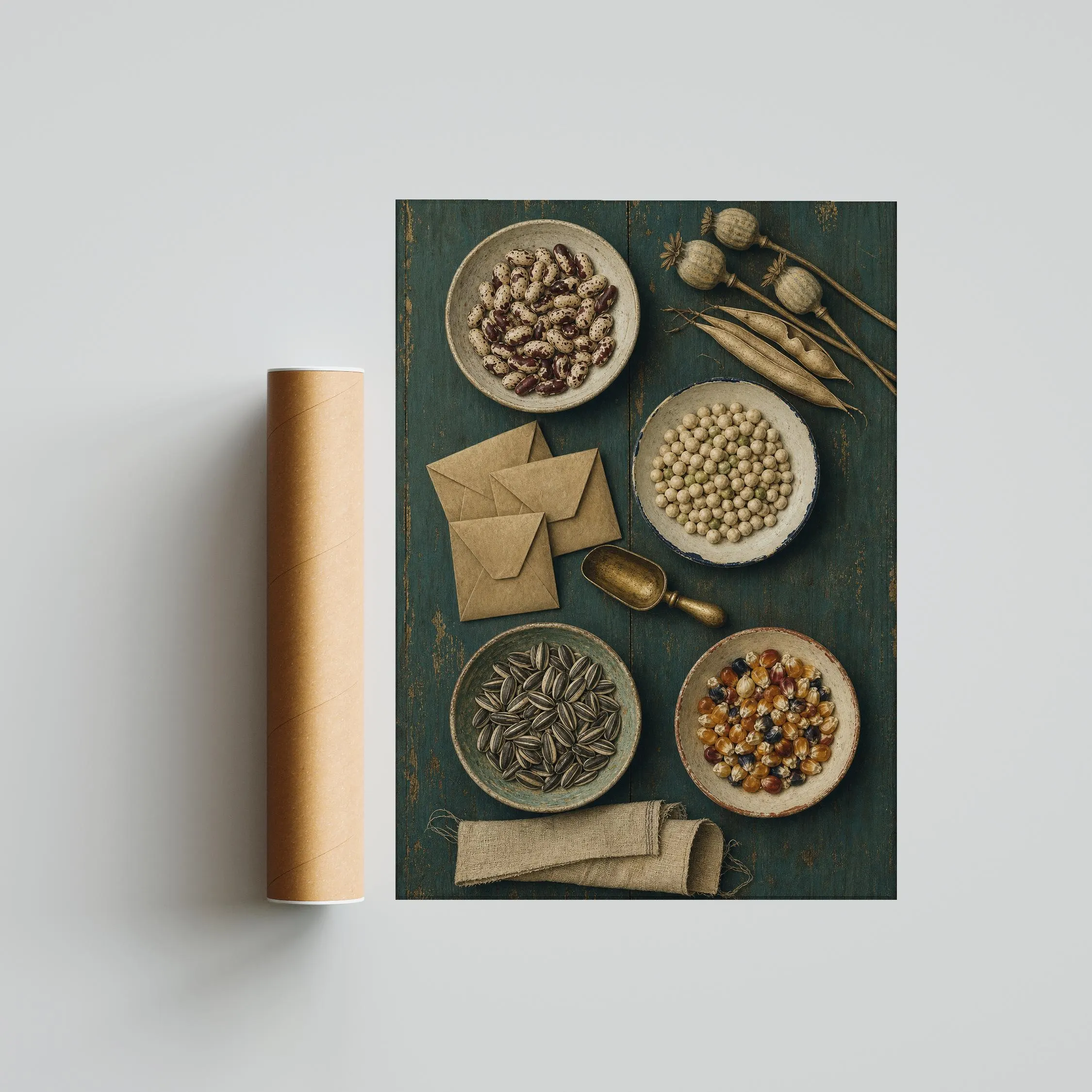 Vintage Seed Sorting Print, Gardener Wall Art, Botanical Kitchen Poster, Rustic Garden Decor, Housewarming Gift – Calm Wall Art by Artsify thumbnail 5