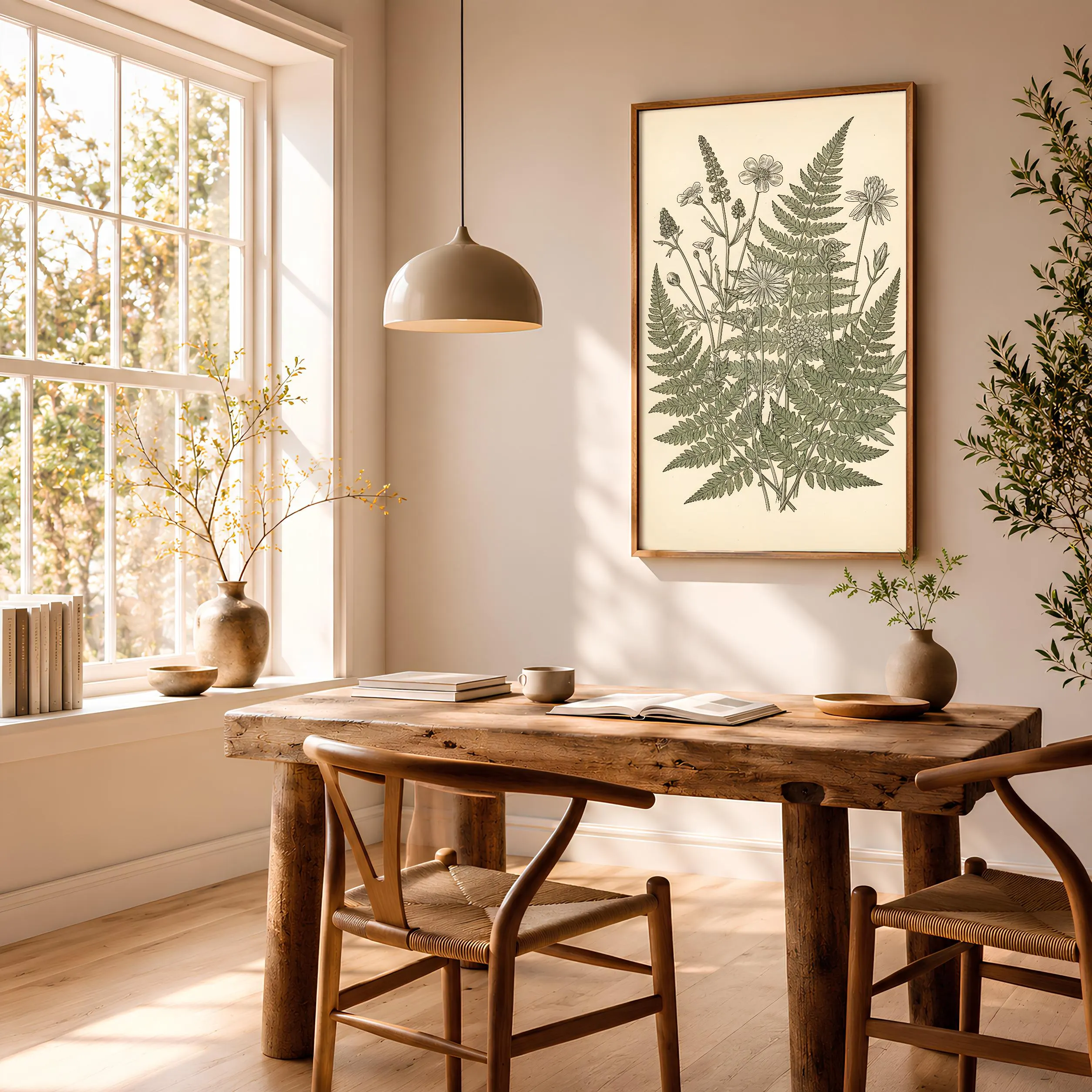 Vintage Botanical Wall Art Print, Antique Fern Illustration Poster, Cottage Decor, Unframed – Calm Wall Art by Artsify thumbnail 2