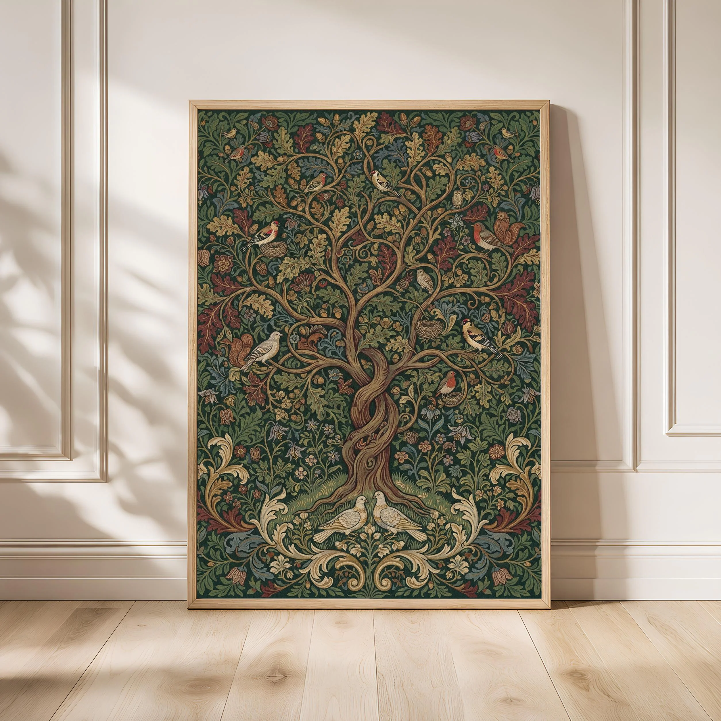 William Morris Tree of Life Print, Arts and Crafts Tapestry Wall Art, Songbird Poster, Living Room Decor, Housewarming Gift – Calm Wall Art by Artsify