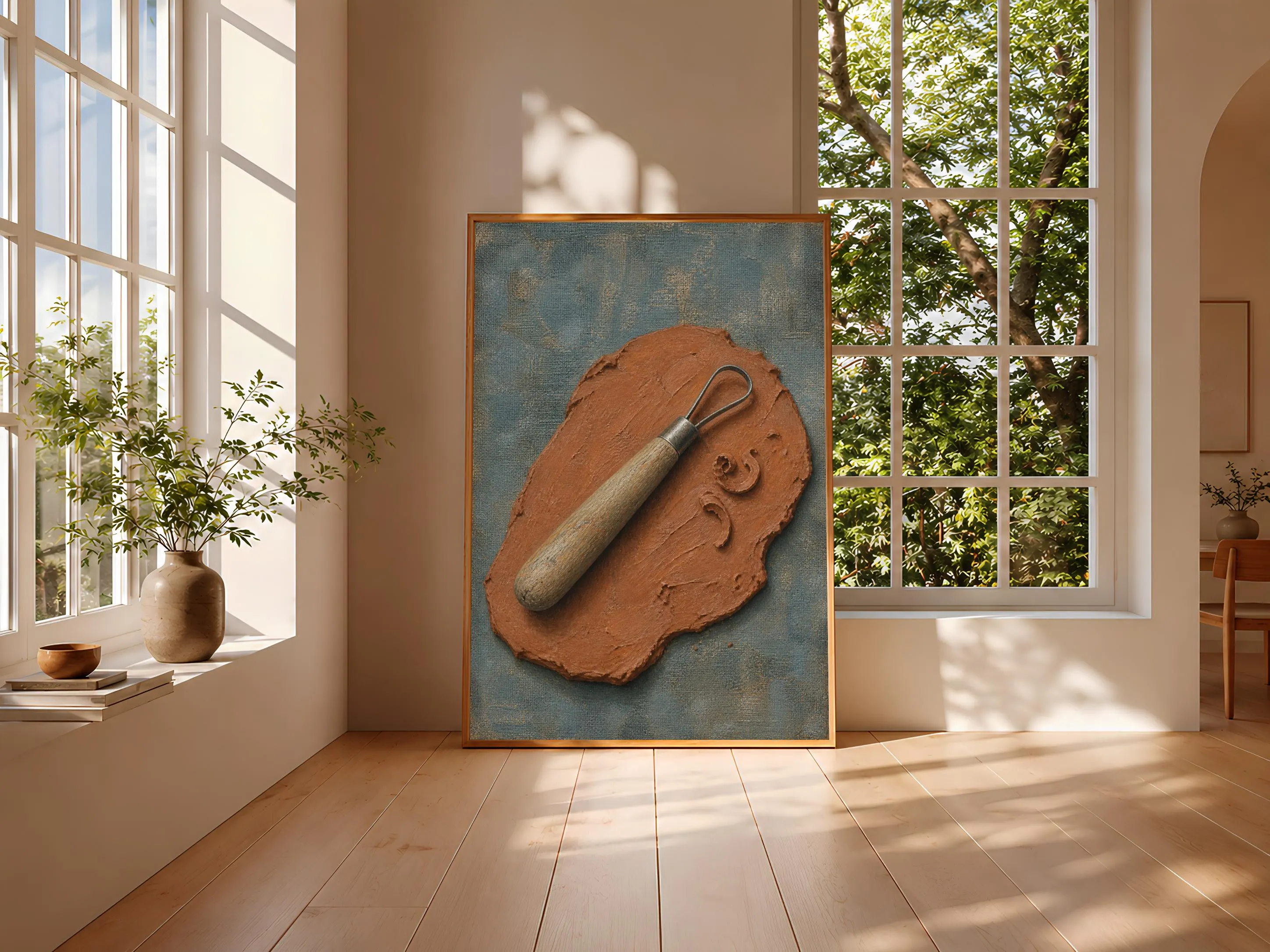 Pottery Trim Tool Wall Art, Terracotta Clay Studio Print – Calm Wall Art by Artsify thumbnail 3