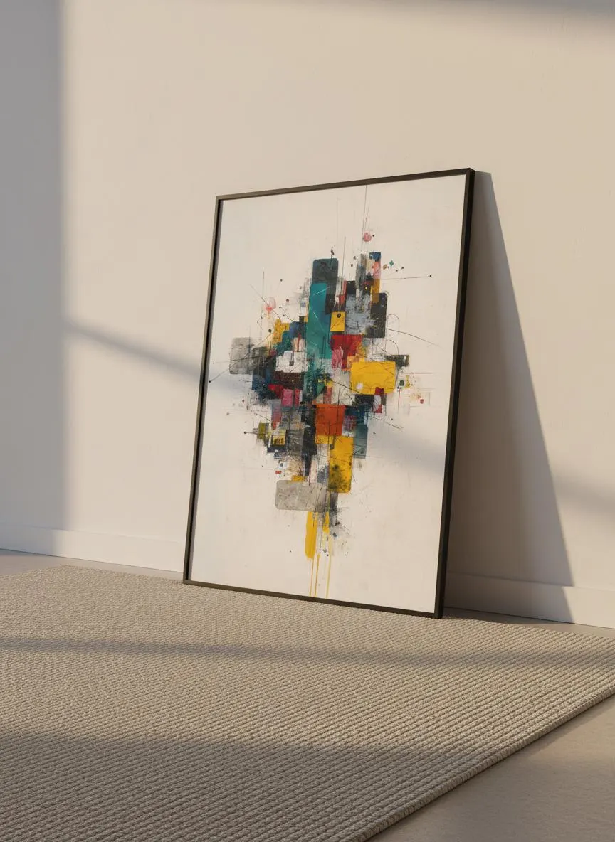 Modern Geometric Abstract Art Print, Colorful Office Decor – Calm Wall Art by Artsify thumbnail 5
