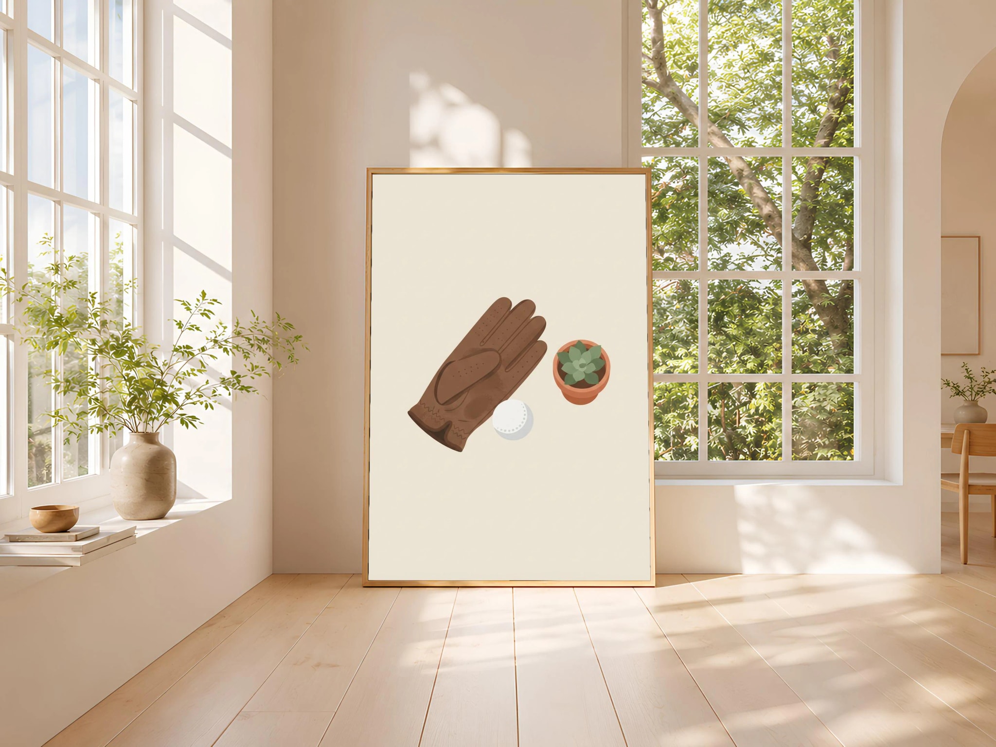 Retro Golf Print, Japandi Country Club Poster, Terracotta Wall Art, Golf Gift, Housewarming Gift – Calm Wall Art by Artsify thumbnail 3