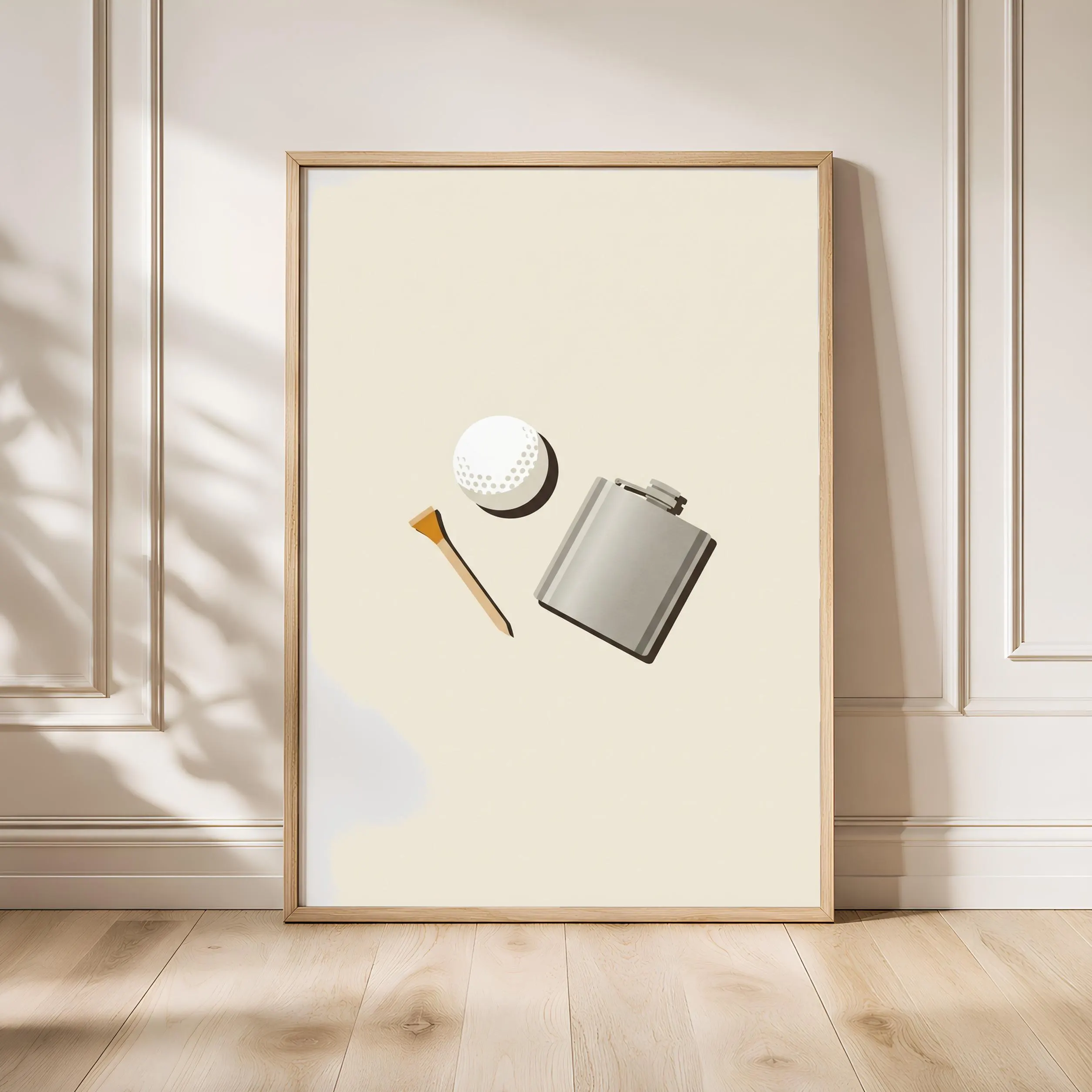 Retro Golf Print, Japandi Country Club Poster, Mustard Wall Art, Golf Gift, Housewarming Gift – Calm Wall Art by Artsify