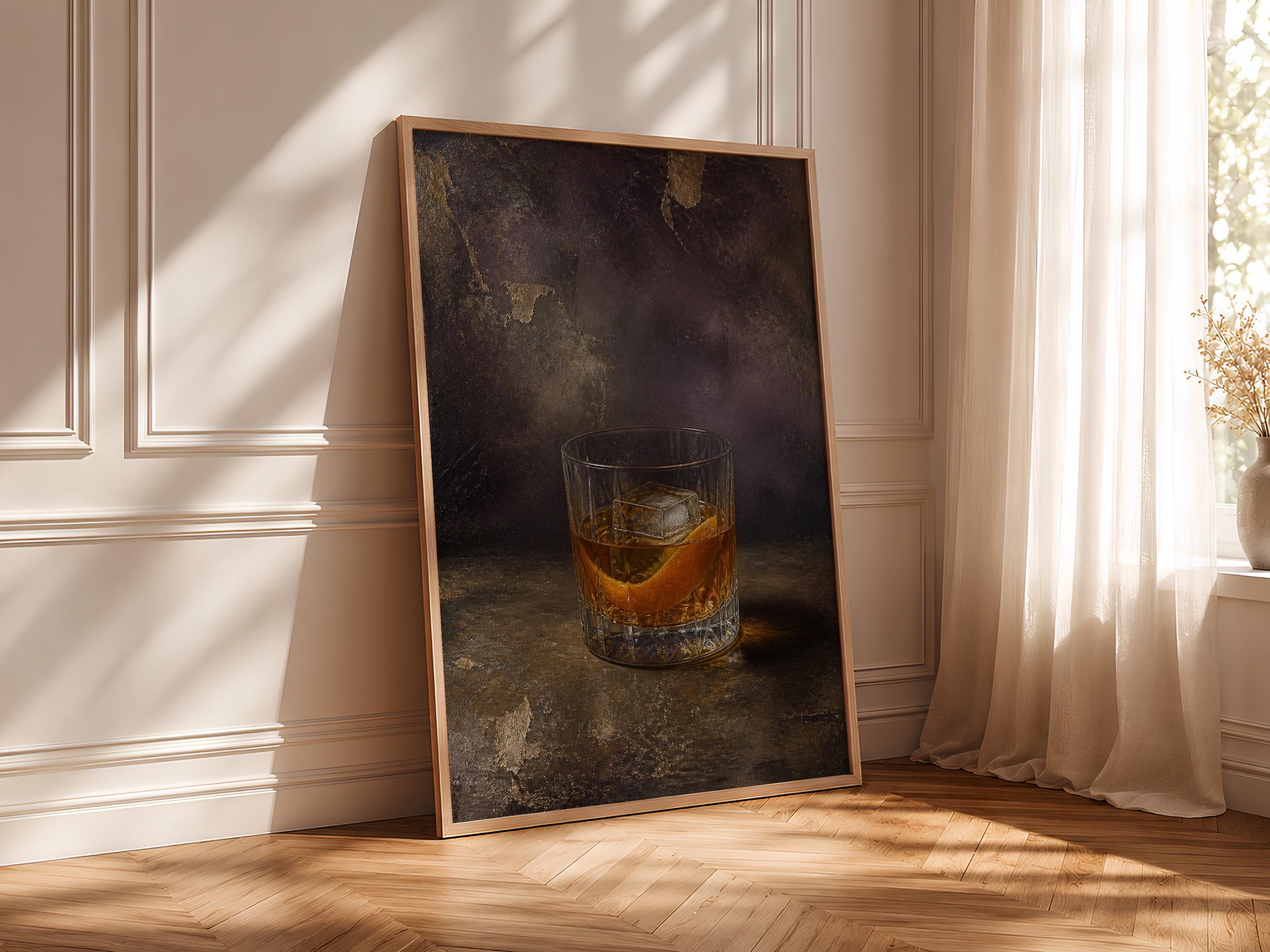 Old Fashioned Print, Smoky Aubergine Barware Wall Art, Vintage Cocktail Poster, Housewarming Gift – Calm Wall Art by Artsify thumbnail 4