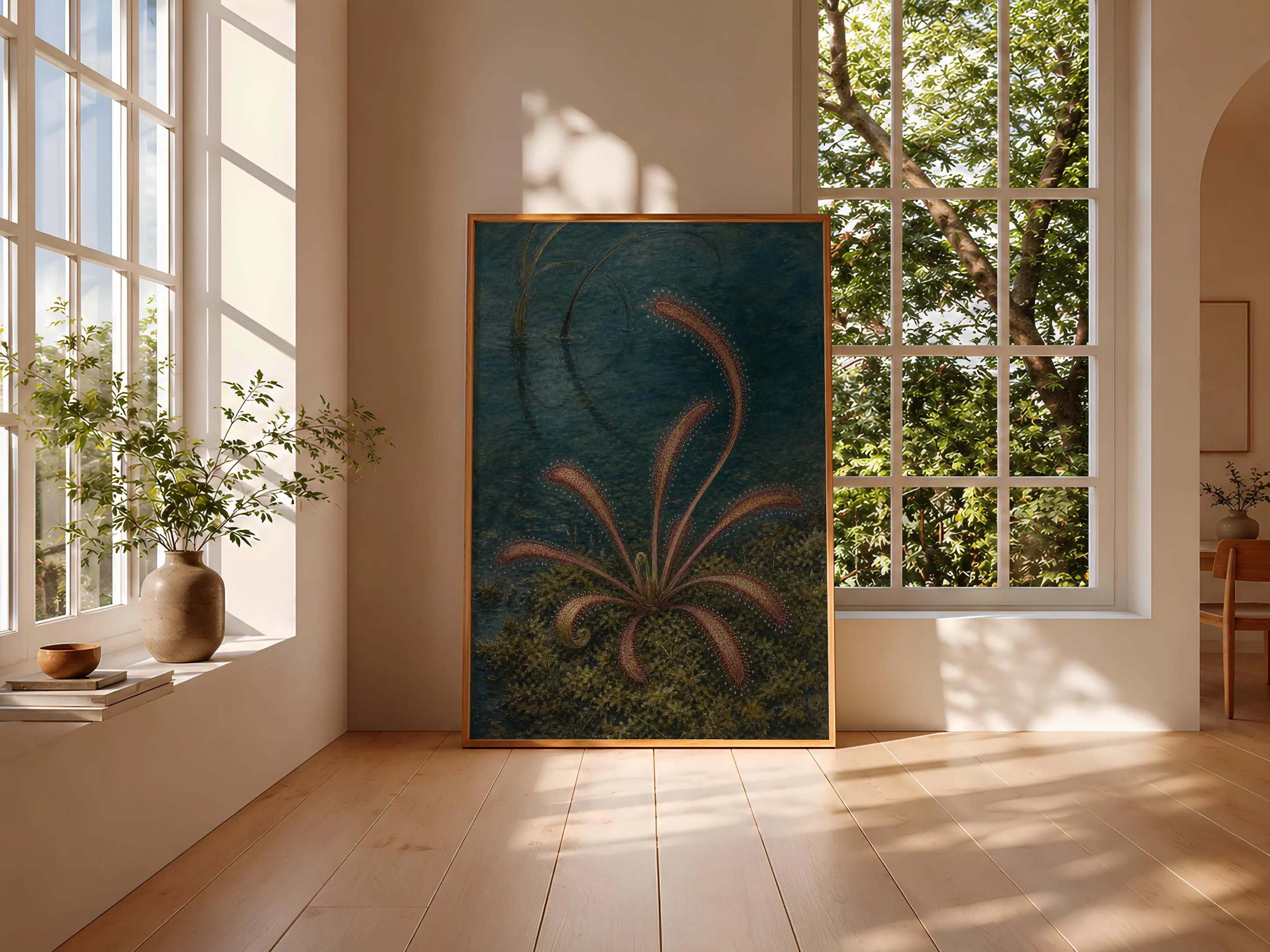 Sundew Botanical Print, Carnivorous Plant Wall Art, Vintage Bog Poster, Dark Academia Decor, Housewarming Gift – Calm Wall Art by Artsify thumbnail 3