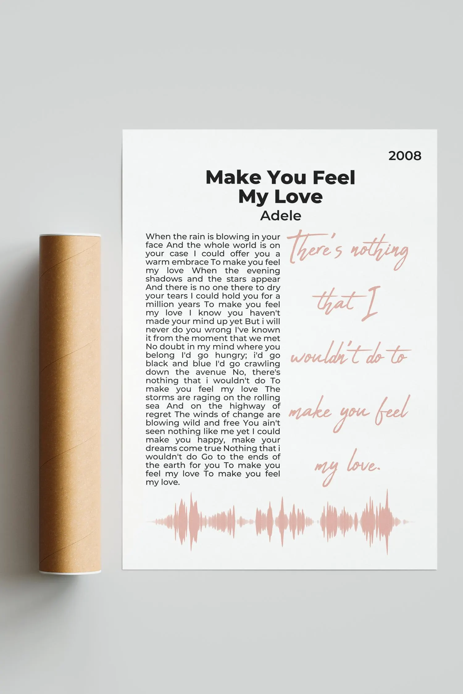 Custom Song Lyrics Print, Personalized Music Poster with Soundwave, First Dance Song Gift, Anniversary Wedding Gift, Office Decor, Wall Art – Calm Wall Art by Artsify thumbnail 5