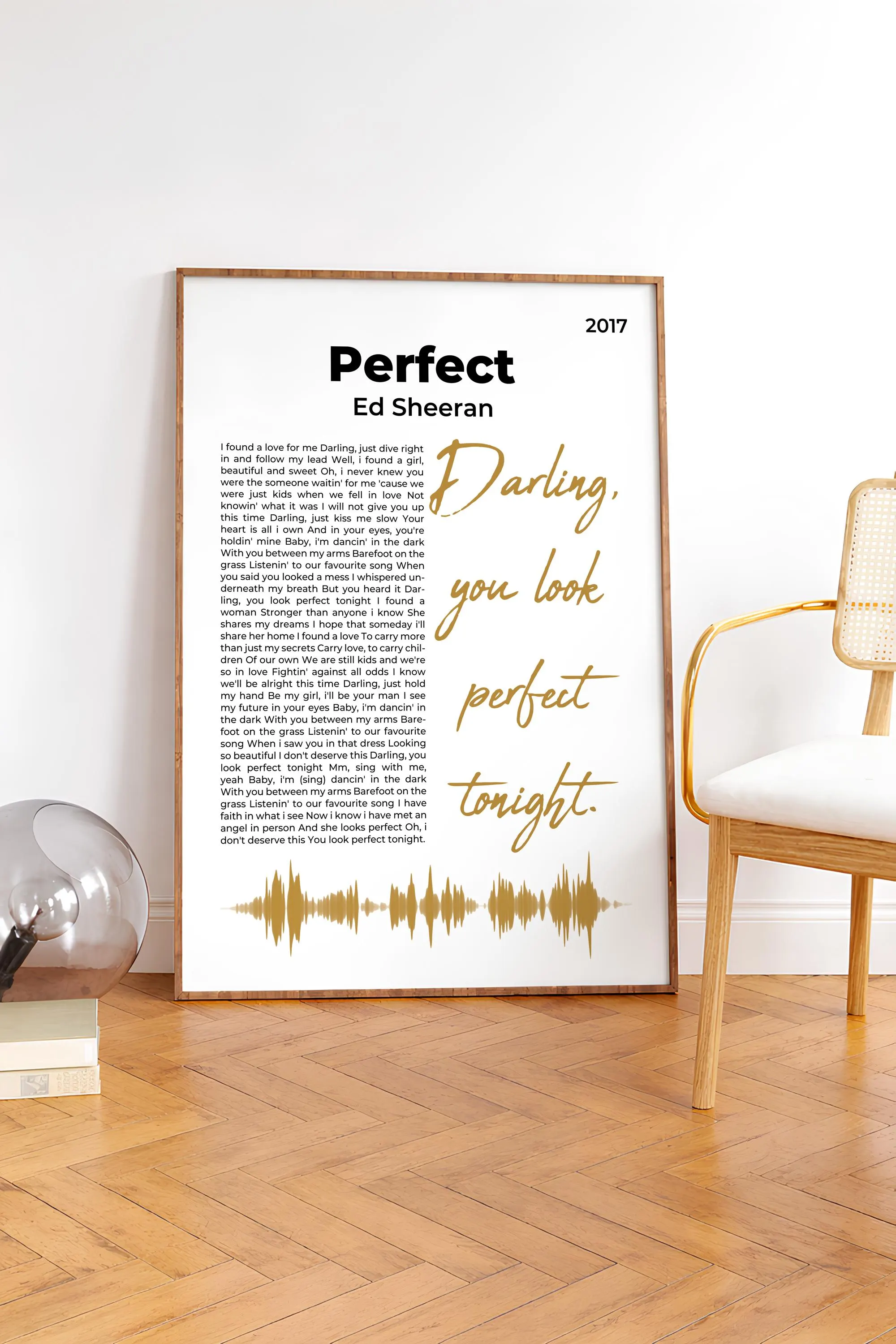 Custom Song Lyrics Print, Personalized Music Poster with Soundwave, First Dance Song Gift, Anniversary Wedding Gift, Office Decor, Wall Art – Calm Wall Art by Artsify thumbnail 3