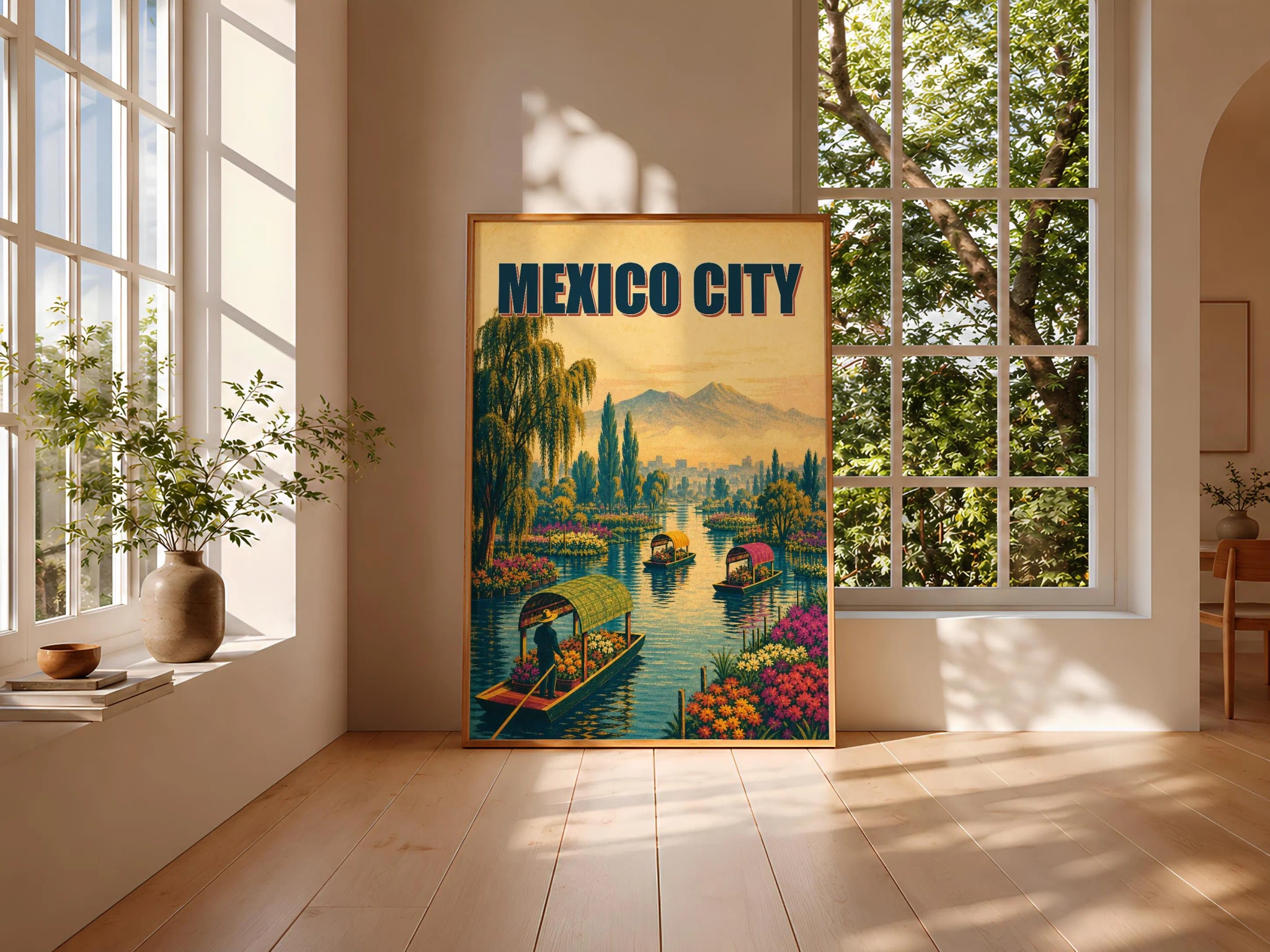 Mexico City Travel Poster Print, Vintage Skyline Wall Art, Bold Typography Poster, City Name Wall Decor, Housewarming Gift – Calm Wall Art by Artsify thumbnail 3