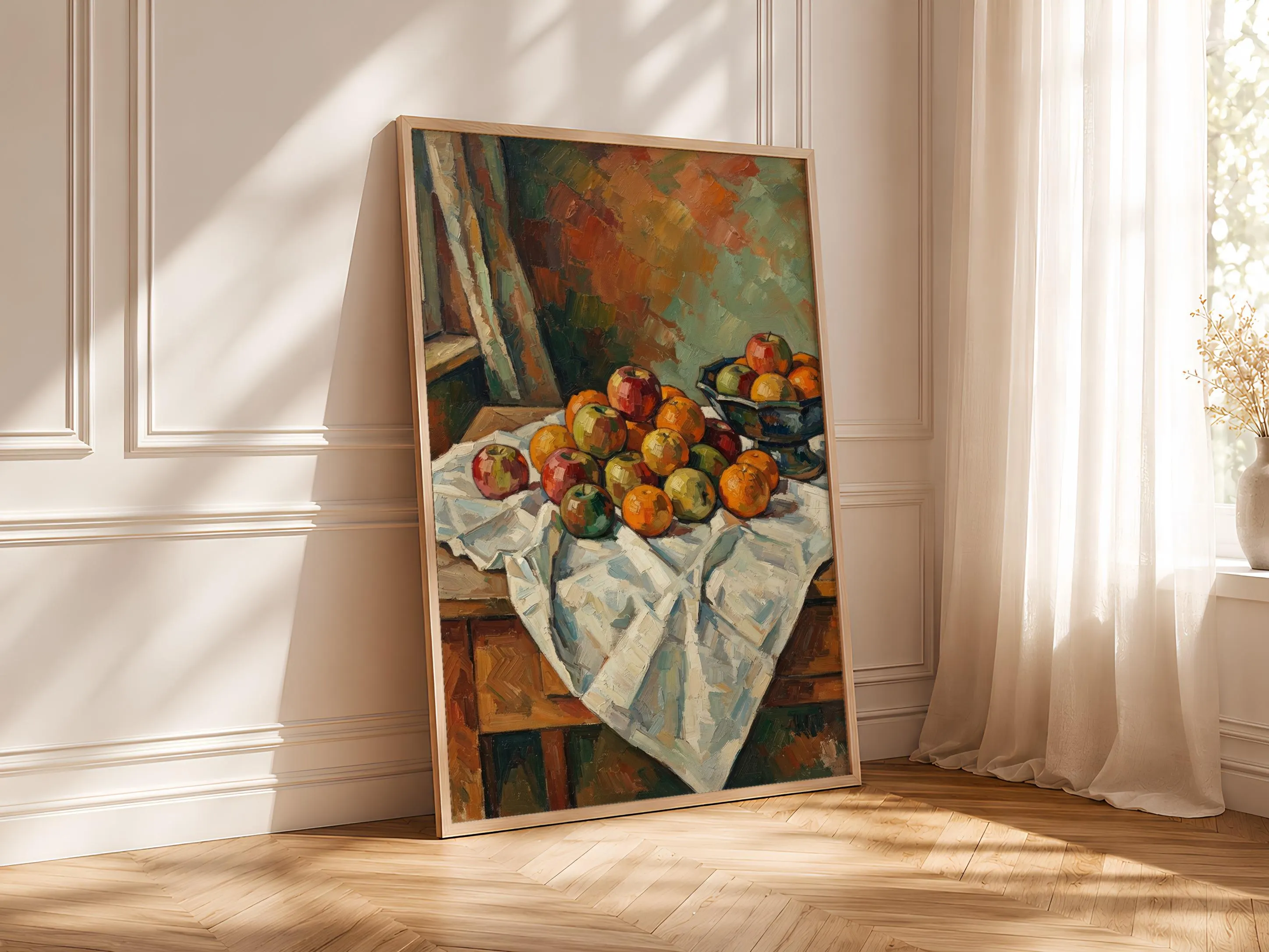 Cezanne Style Fruit Still Life Print, Post Impressionist Wall Art, Apple Poster, Kitchen Decor, Housewarming Gift – Calm Wall Art by Artsify thumbnail 4