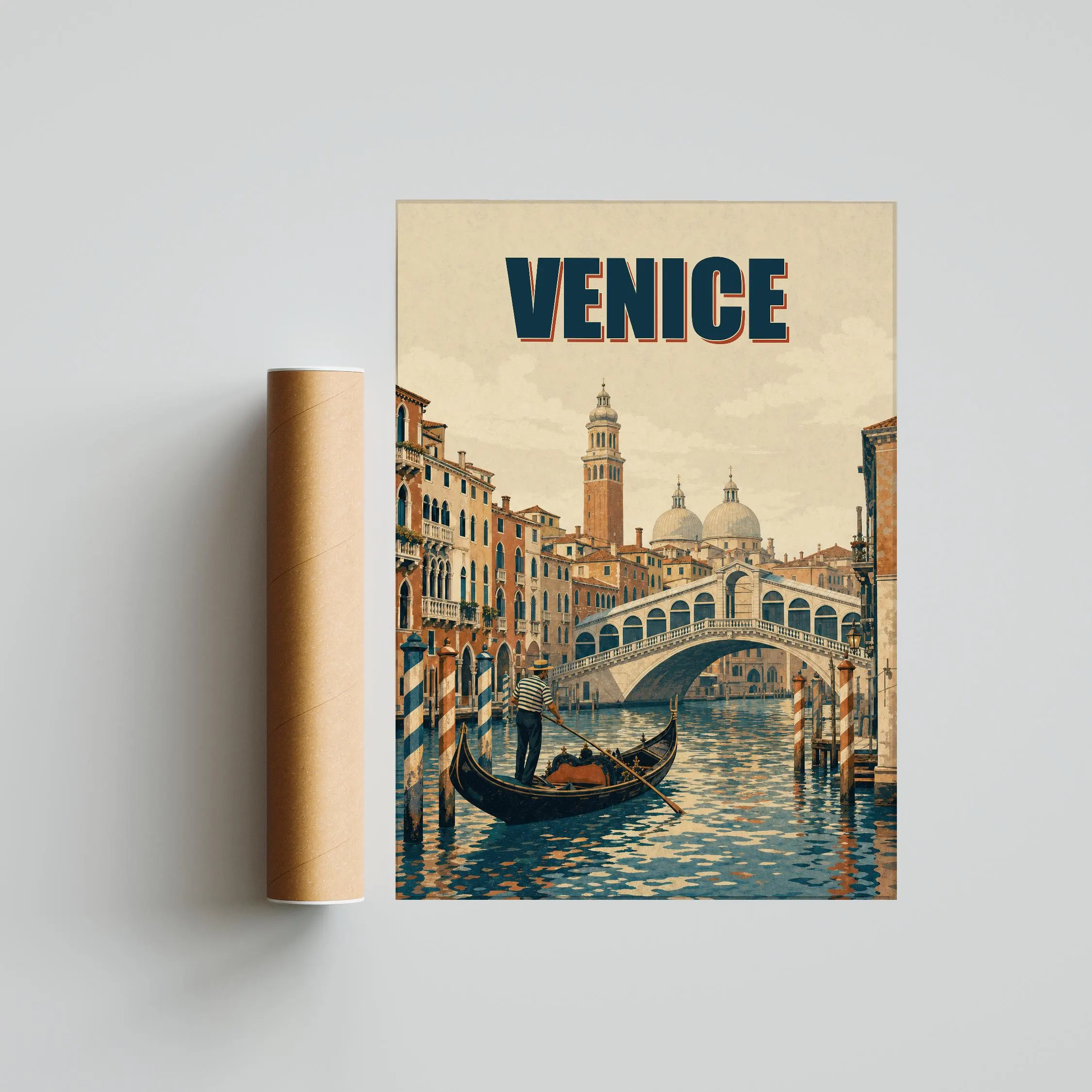 Venice Travel Poster Print, Vintage Skyline Wall Art, Bold Typography Poster, City Name Wall Decor, Housewarming Gift – Calm Wall Art by Artsify thumbnail 5