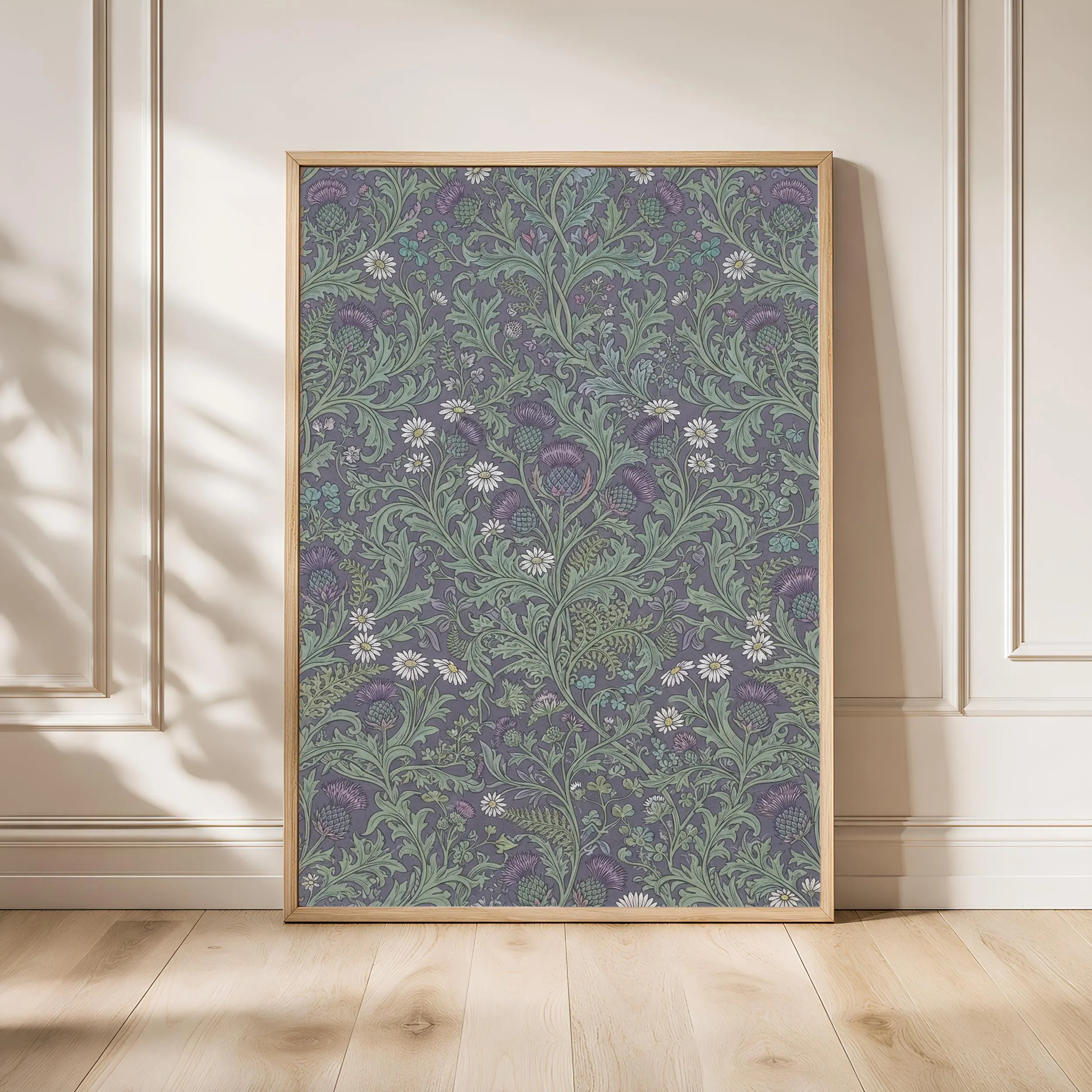 William Morris Style Print, Arts and Crafts Thistle Poster, Daisy Meadow Wall Art, Bedroom Decor, Housewarming Gift – Calm Wall Art by Artsify