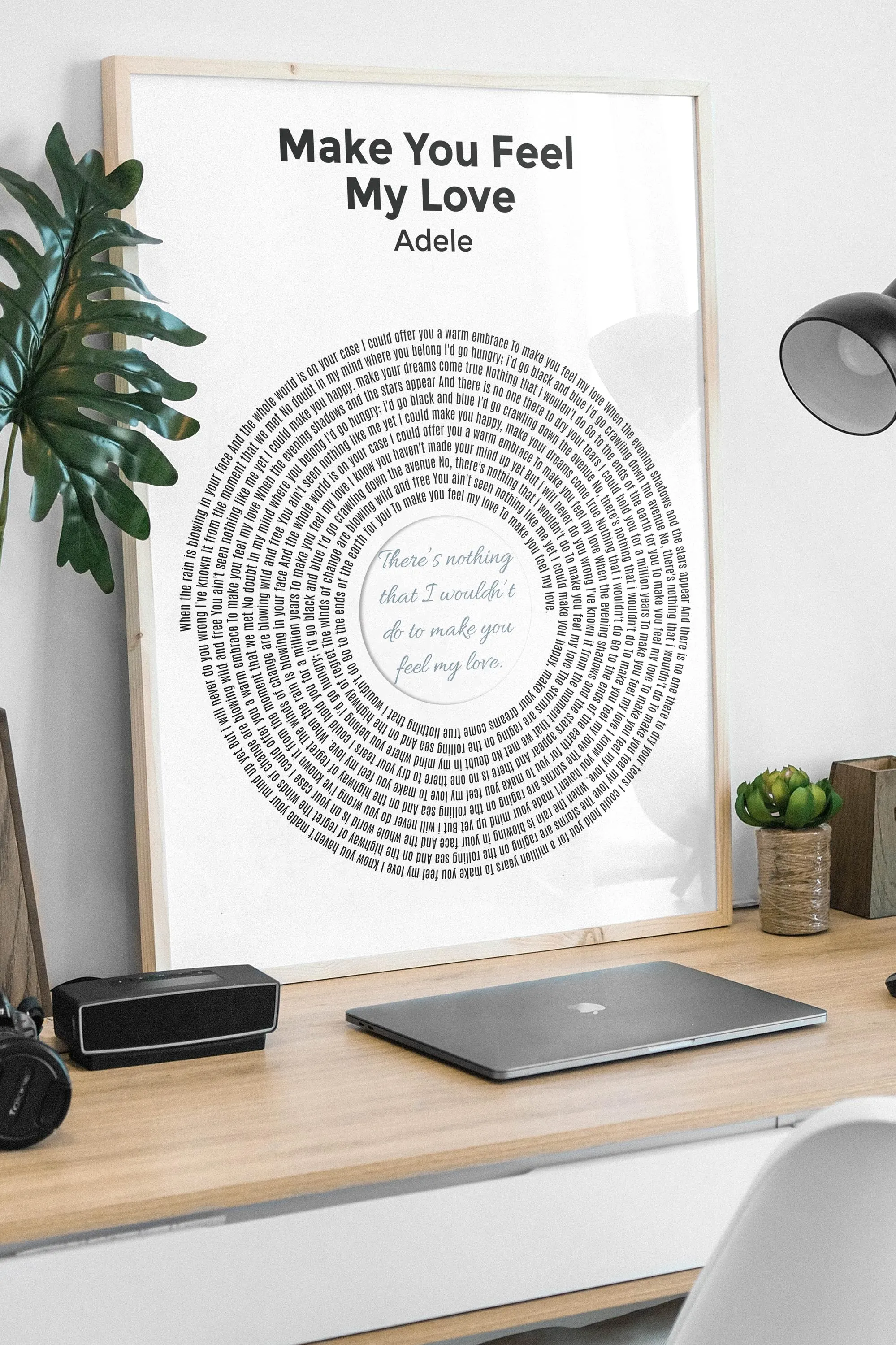 Custom Vinyl Lyrics Print, Personalised Music Poster, Customizable Music Gift, First Dance Song, Wedding Anniversary Gift, Home Decor – Calm Wall Art by Artsify thumbnail 4