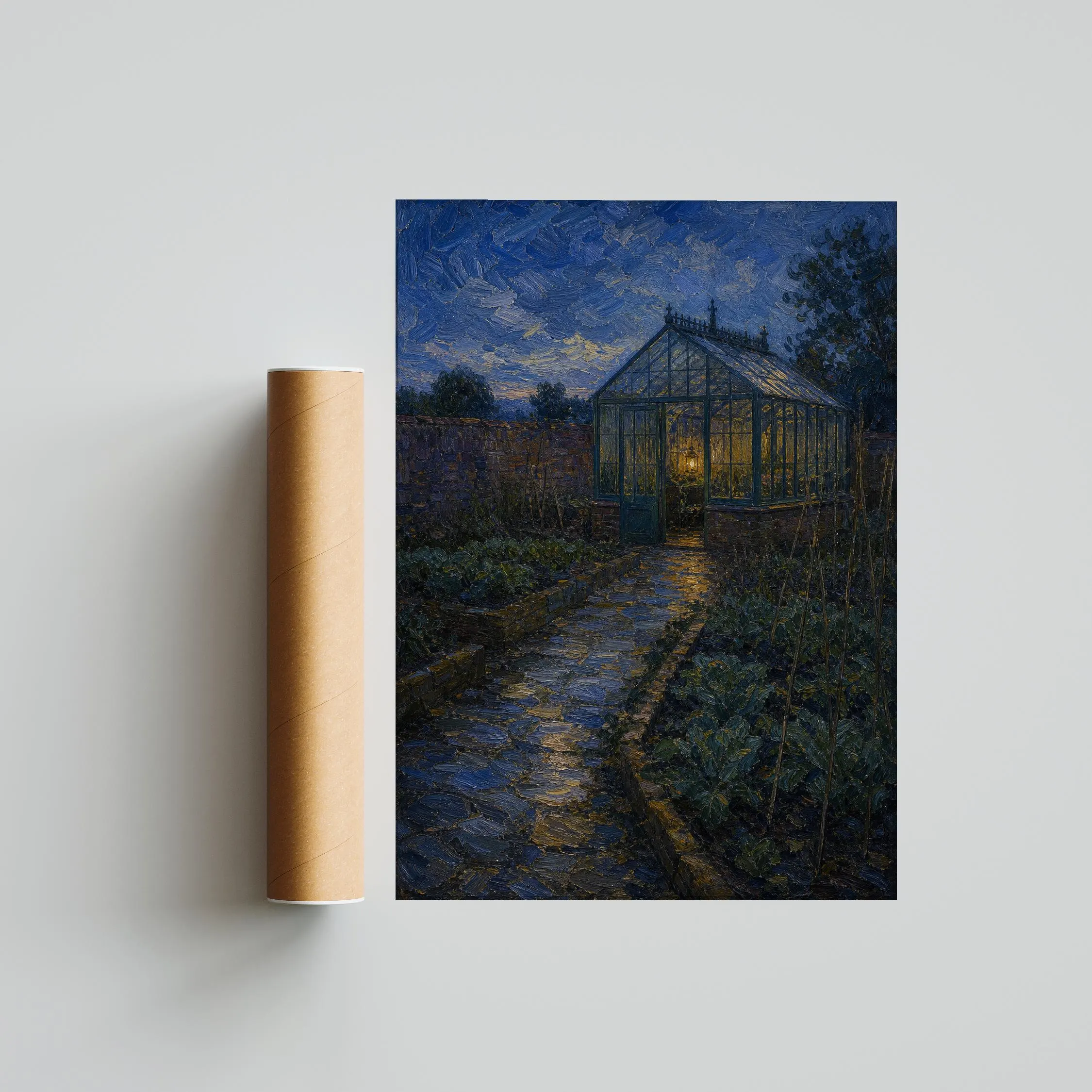 Van Gogh Style Greenhouse Print, Post Impressionist Wall Art, Moody Garden Poster, Vintage Glasshouse Decor, Housewarming Gift – Calm Wall Art by Artsify thumbnail 5