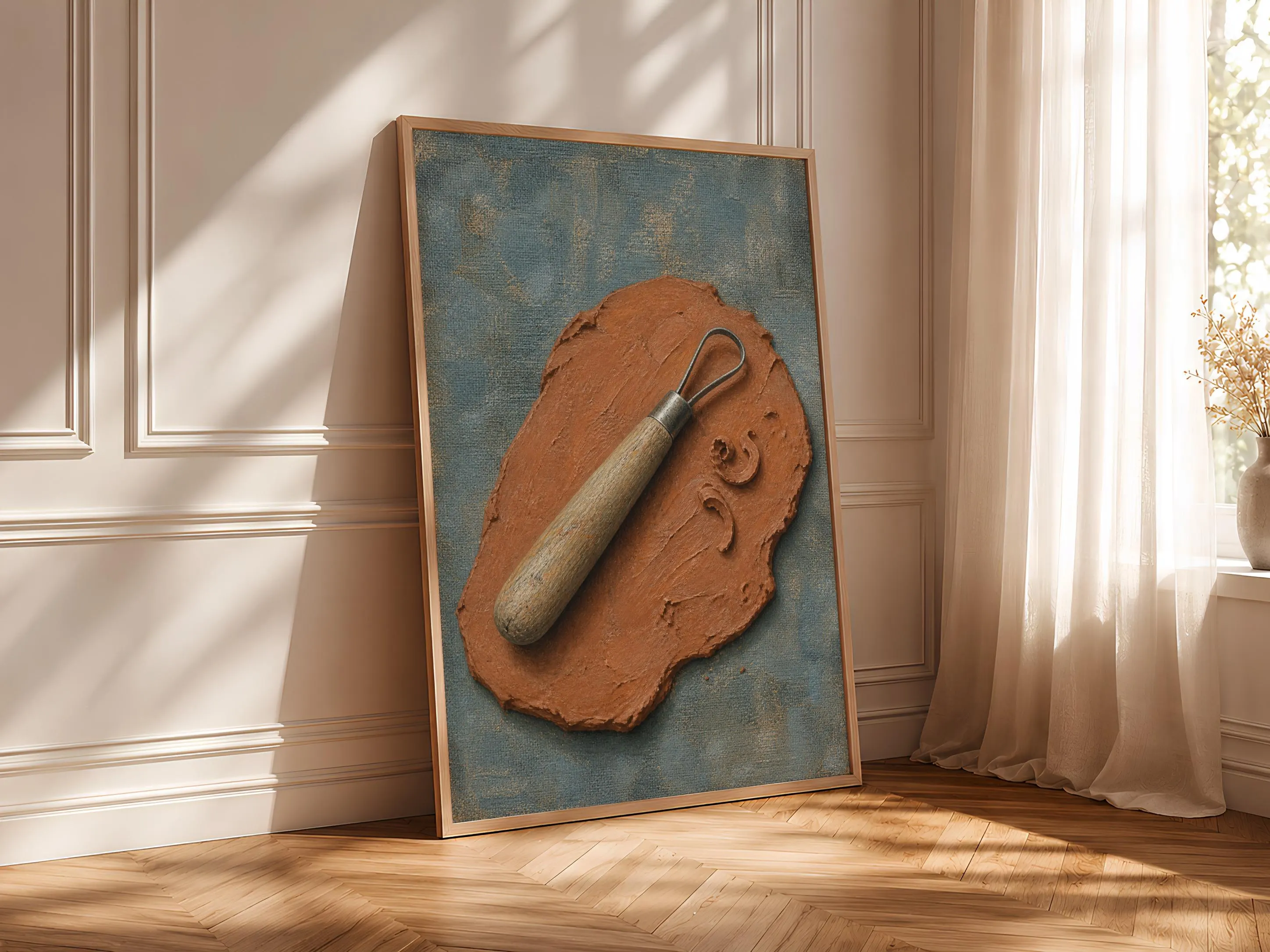 Pottery Trim Tool Wall Art, Terracotta Clay Studio Print – Calm Wall Art by Artsify thumbnail 4