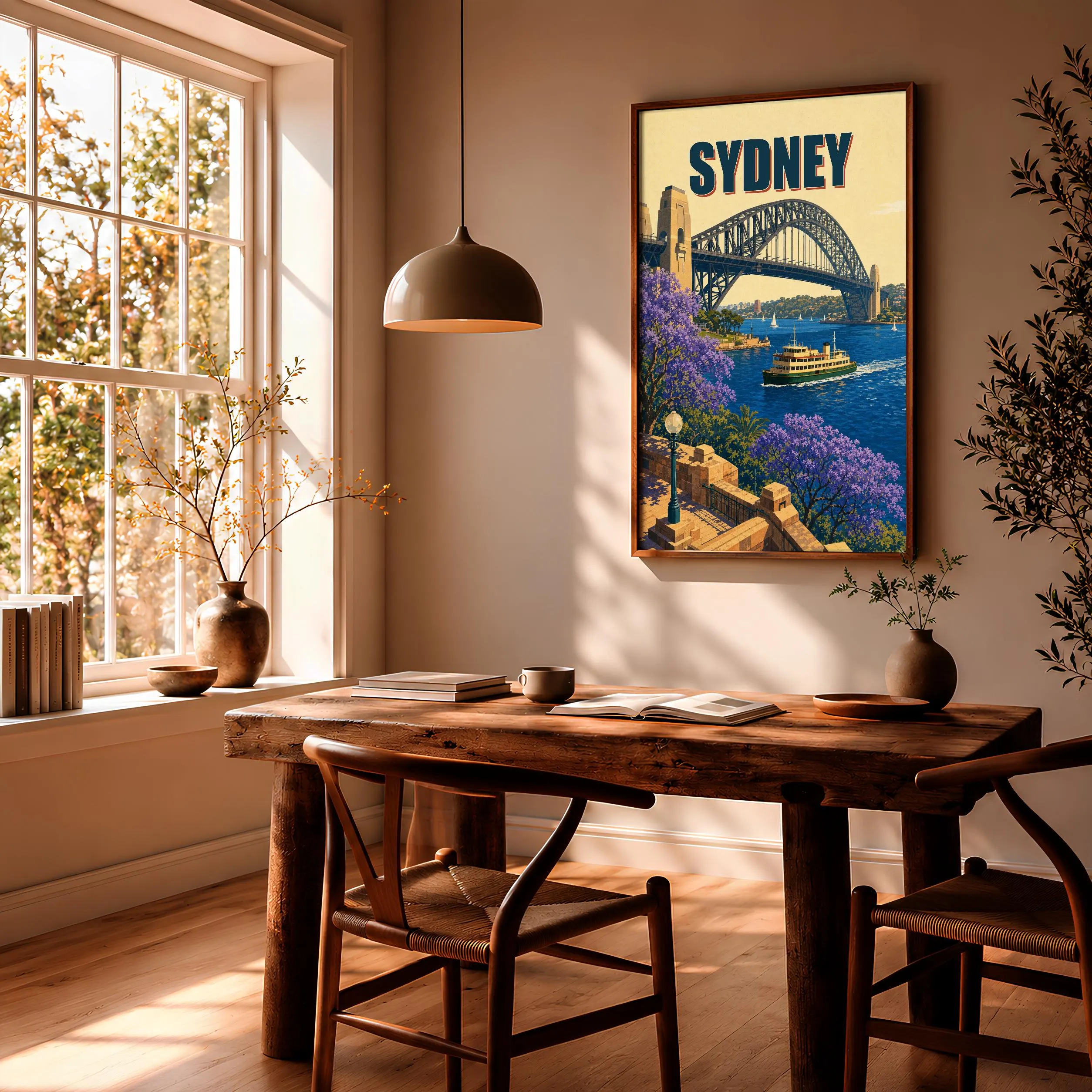Sydney Travel Poster Print, Vintage Skyline Wall Art, Bold Typography Poster, City Name Wall Decor, Housewarming Gift – Calm Wall Art by Artsify thumbnail 2
