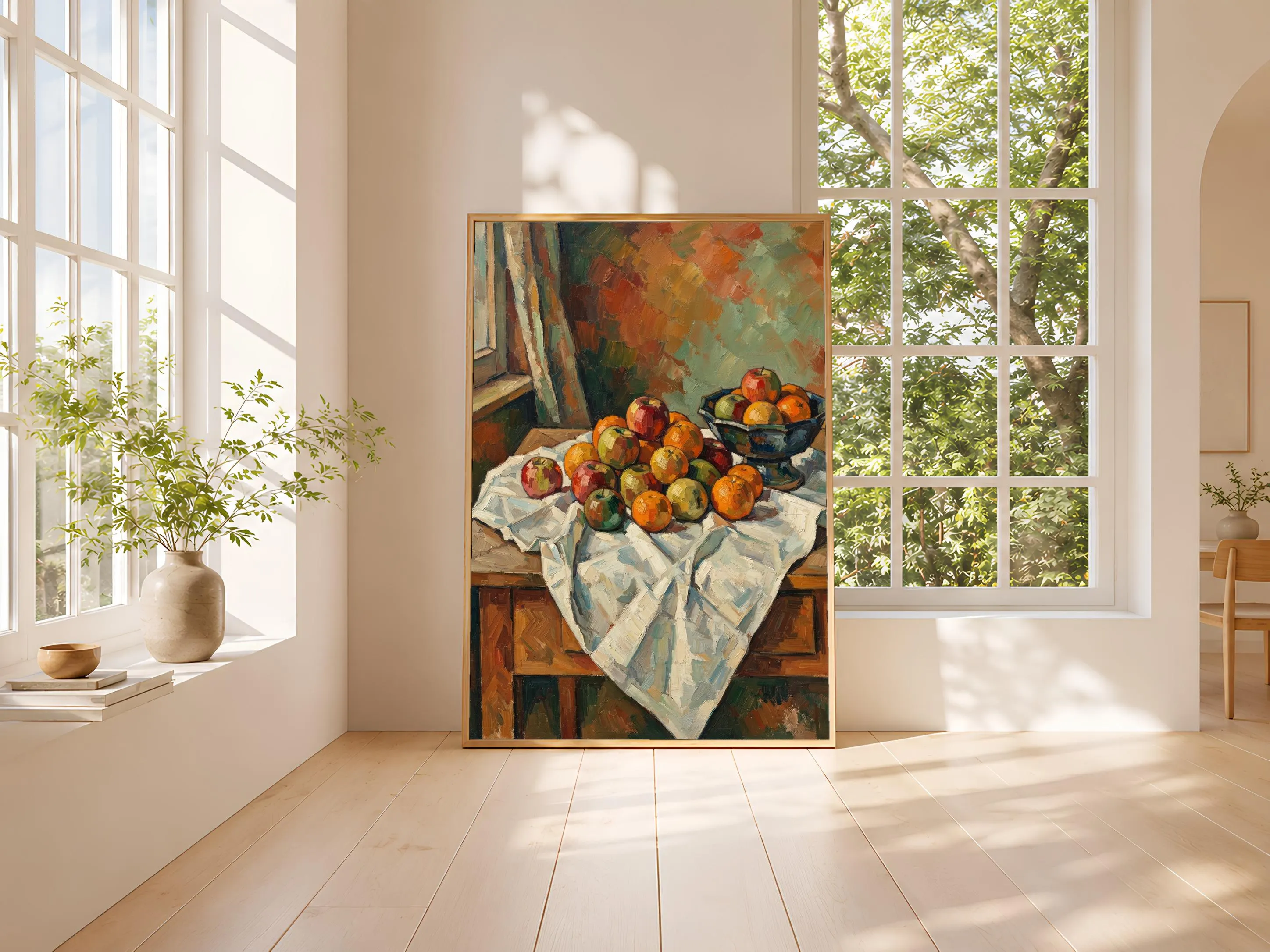 Cezanne Style Fruit Still Life Print, Post Impressionist Wall Art, Apple Poster, Kitchen Decor, Housewarming Gift – Calm Wall Art by Artsify thumbnail 3