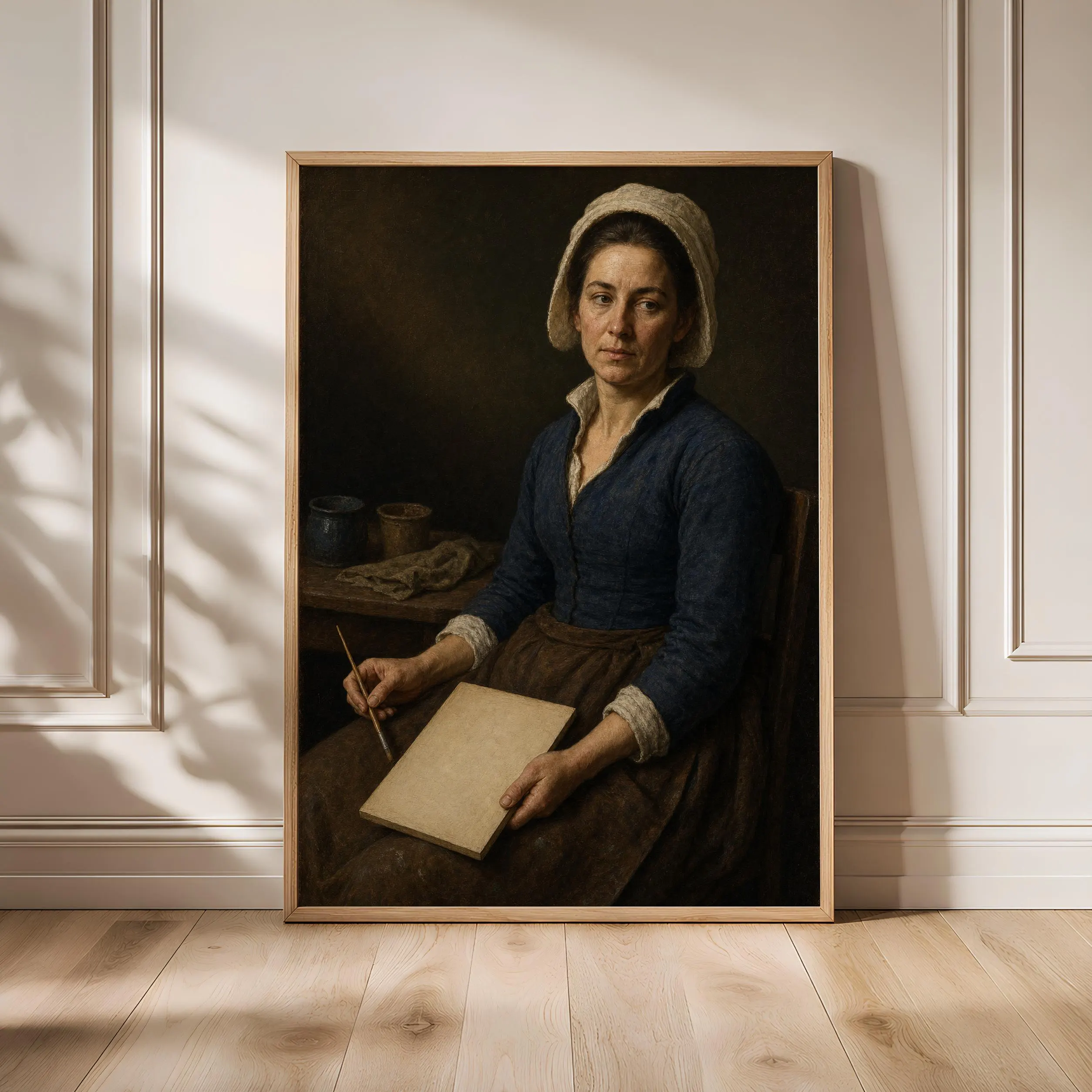 Renaissance Woman Painter Print, Vintage Artist Portrait Wall Art, Old Master Poster, Dark Academia Decor, Housewarming Gift – Calm Wall Art by Artsify