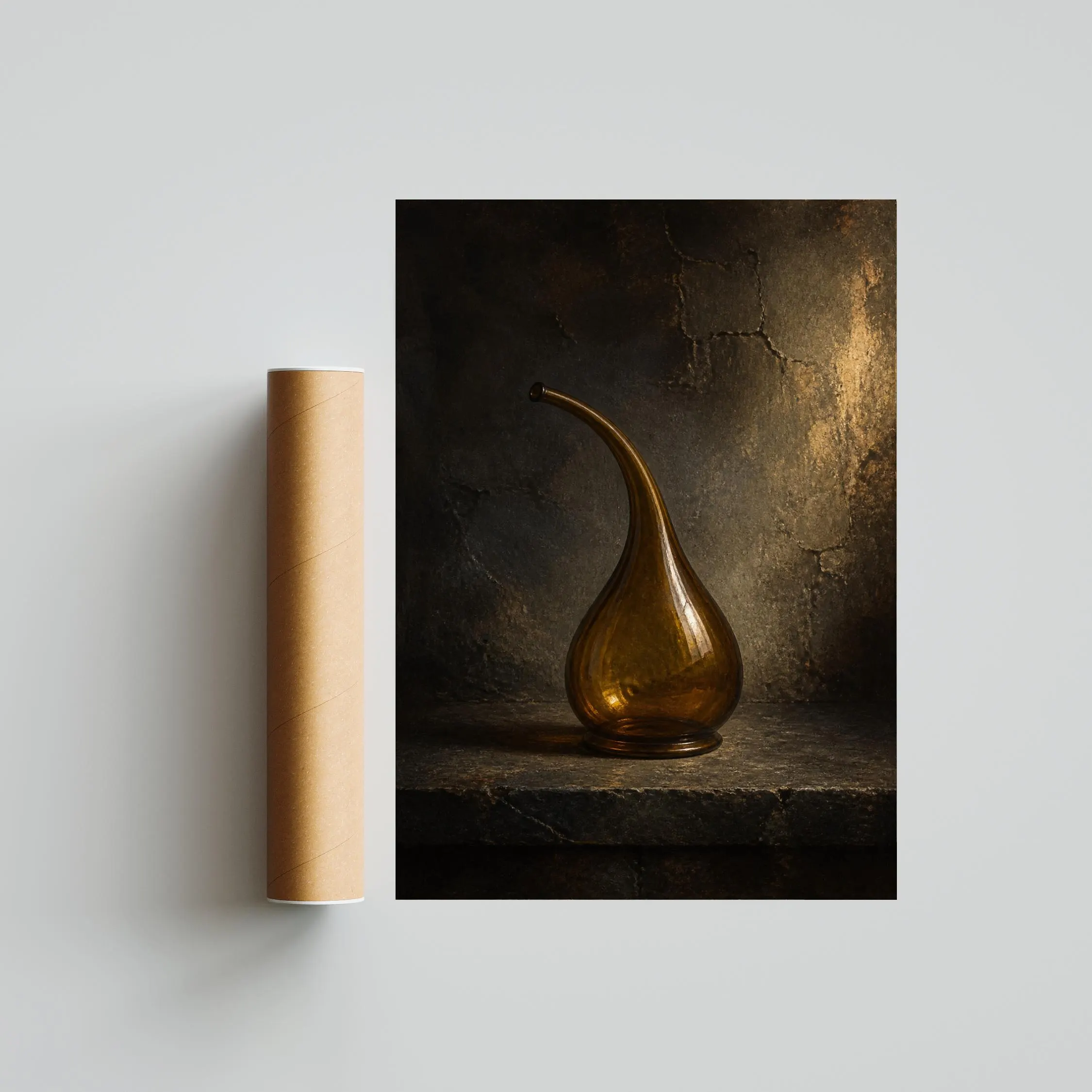 Amber Retort Wall Art, Dark Academia Laboratory Painting Print – Calm Wall Art by Artsify thumbnail 5
