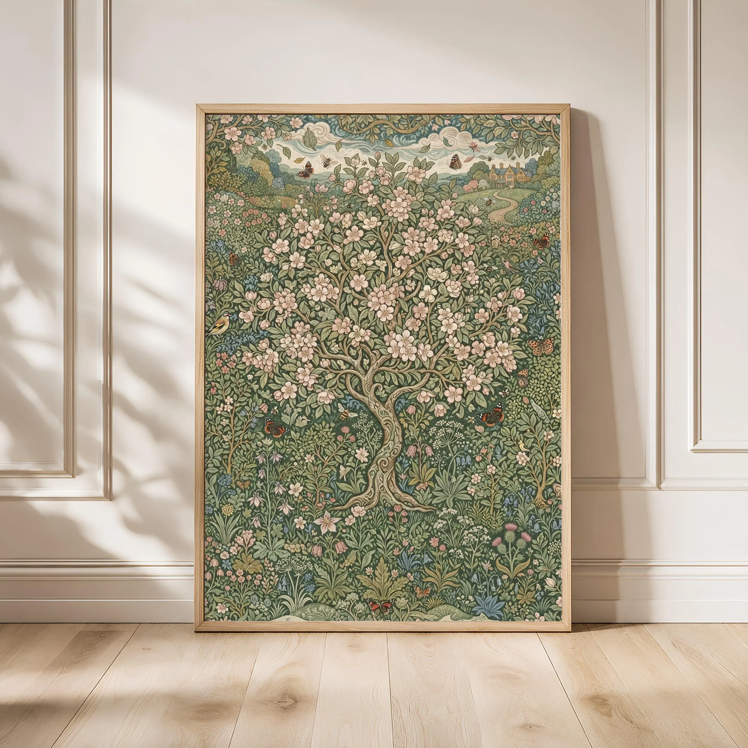 William Morris Apple Blossom Print, Arts and Crafts Orchard Tapestry, Botanical Wall Art, Bedroom Decor, Housewarming Gift – Calm Wall Art by Artsify