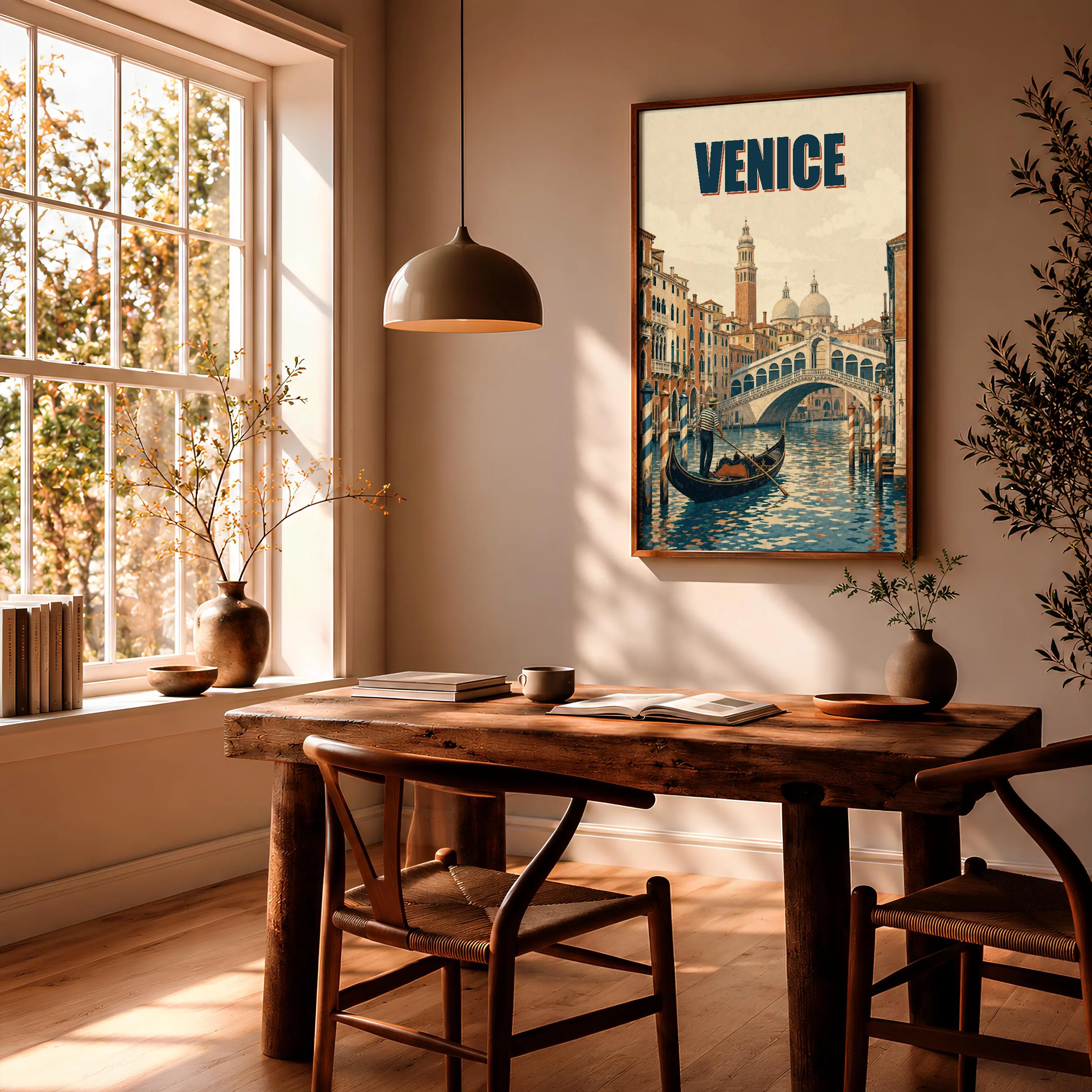 Venice Travel Poster Print, Vintage Skyline Wall Art, Bold Typography Poster, City Name Wall Decor, Housewarming Gift – Calm Wall Art by Artsify thumbnail 2
