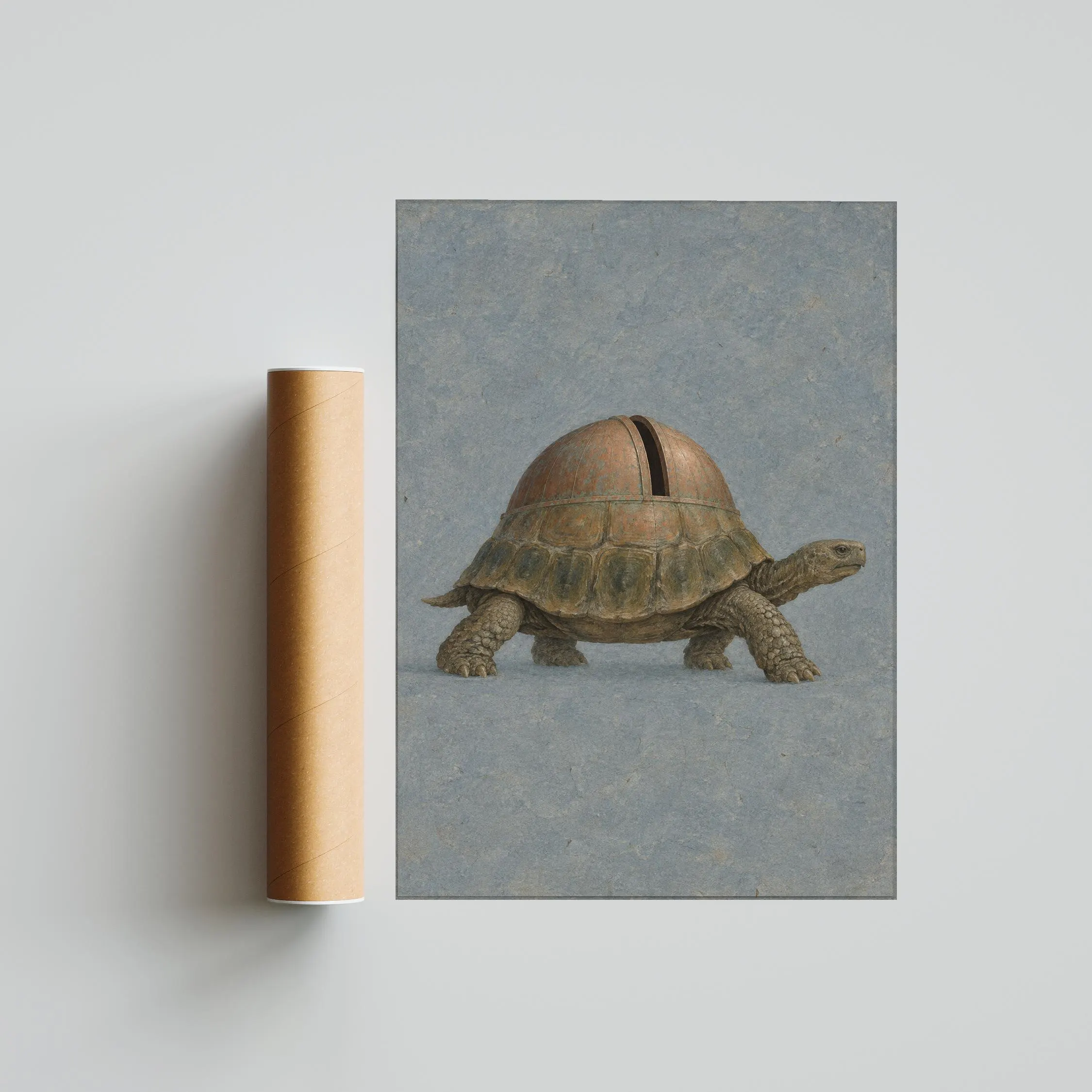 Tortoise Observatory Wall Art, Minimal Surreal Animal Poster – Calm Wall Art by Artsify thumbnail 5