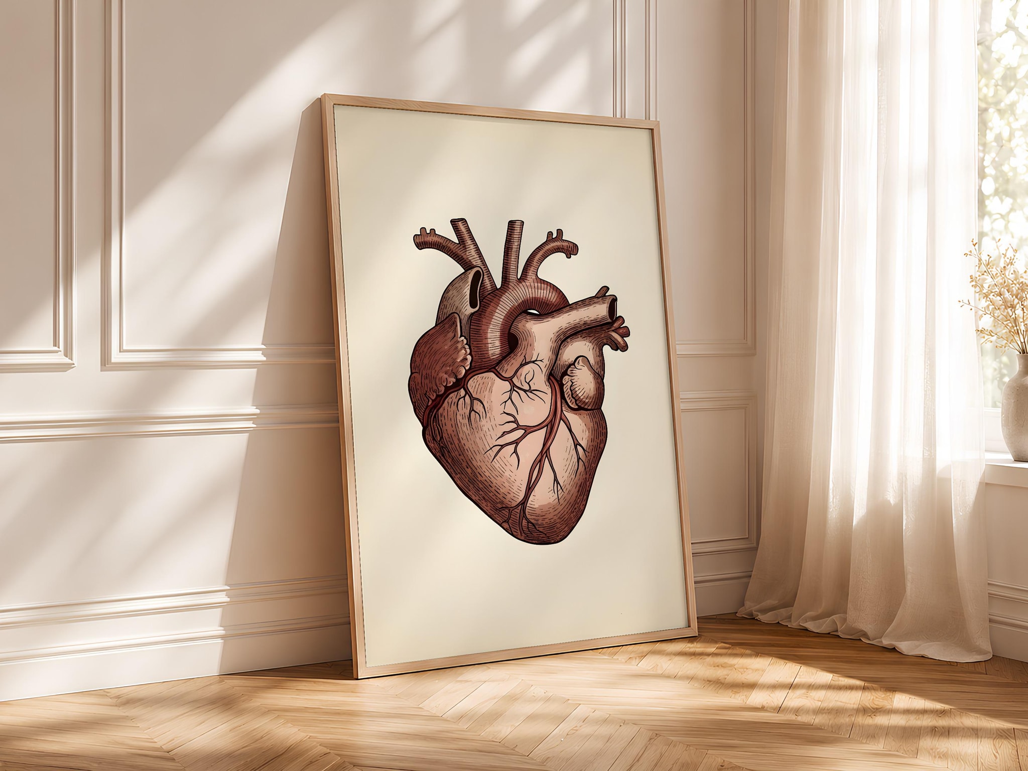 Vintage Anatomy Poster, Human Heart Art Print, Medical Illustration Wall Art, Doctor Office Decor, Housewarming Gift – Calm Wall Art by Artsify thumbnail 4