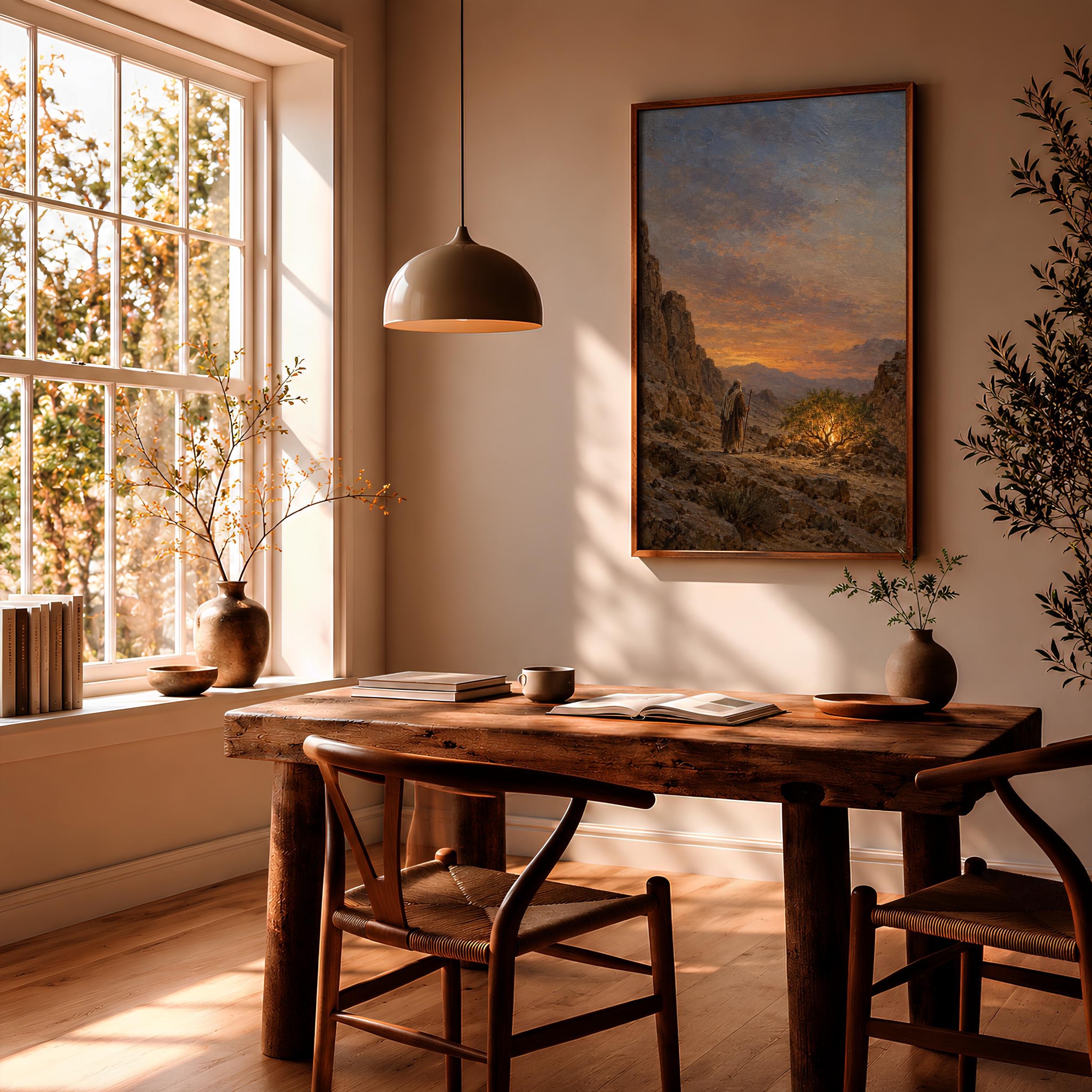 Moses Burning Bush Wall Art, Vintage Exodus Oil Painting – Calm Wall Art by Artsify thumbnail 2