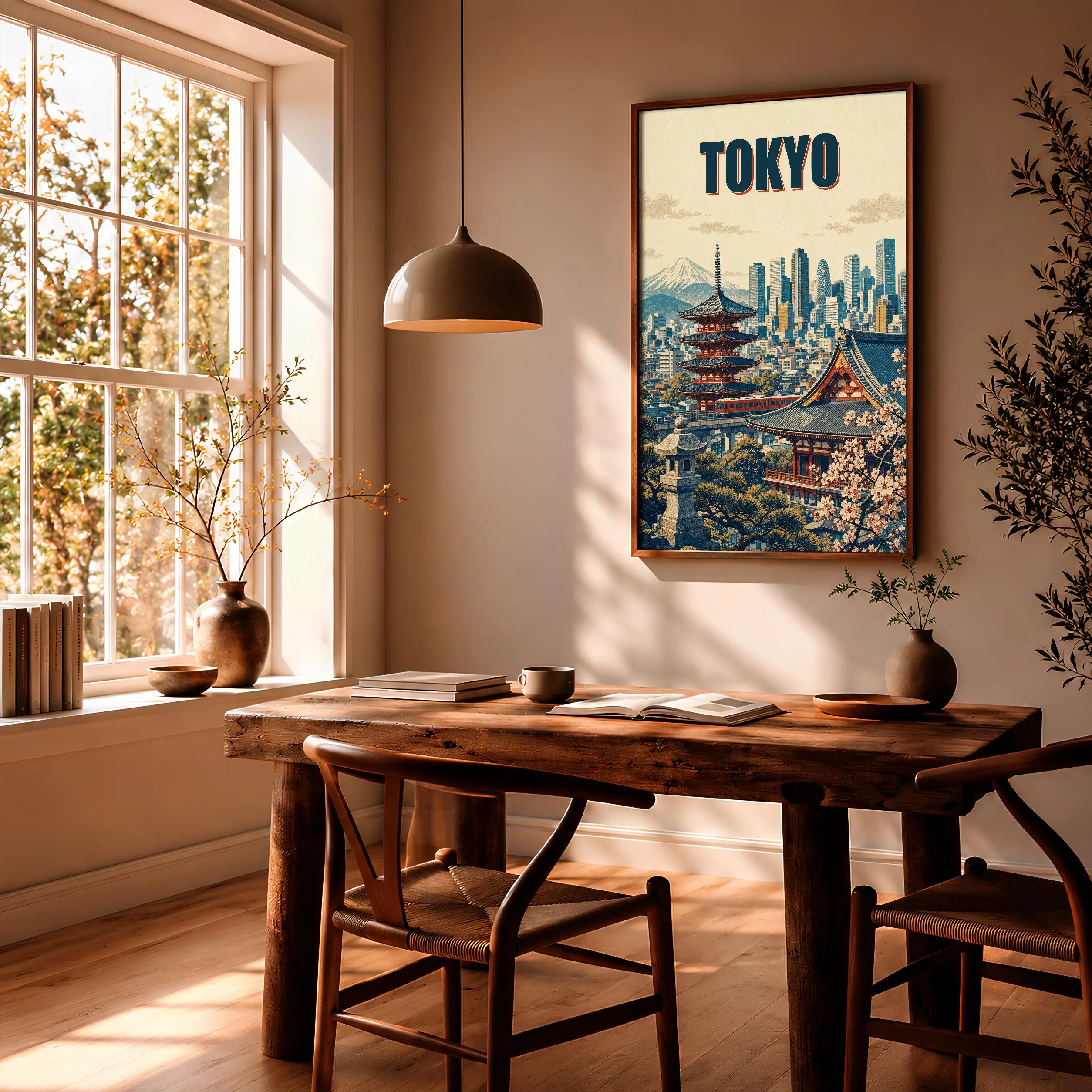Tokyo Travel Poster Print, Vintage Skyline Wall Art, Bold Typography Poster, City Name Wall Decor, Housewarming Gift – Calm Wall Art by Artsify thumbnail 2
