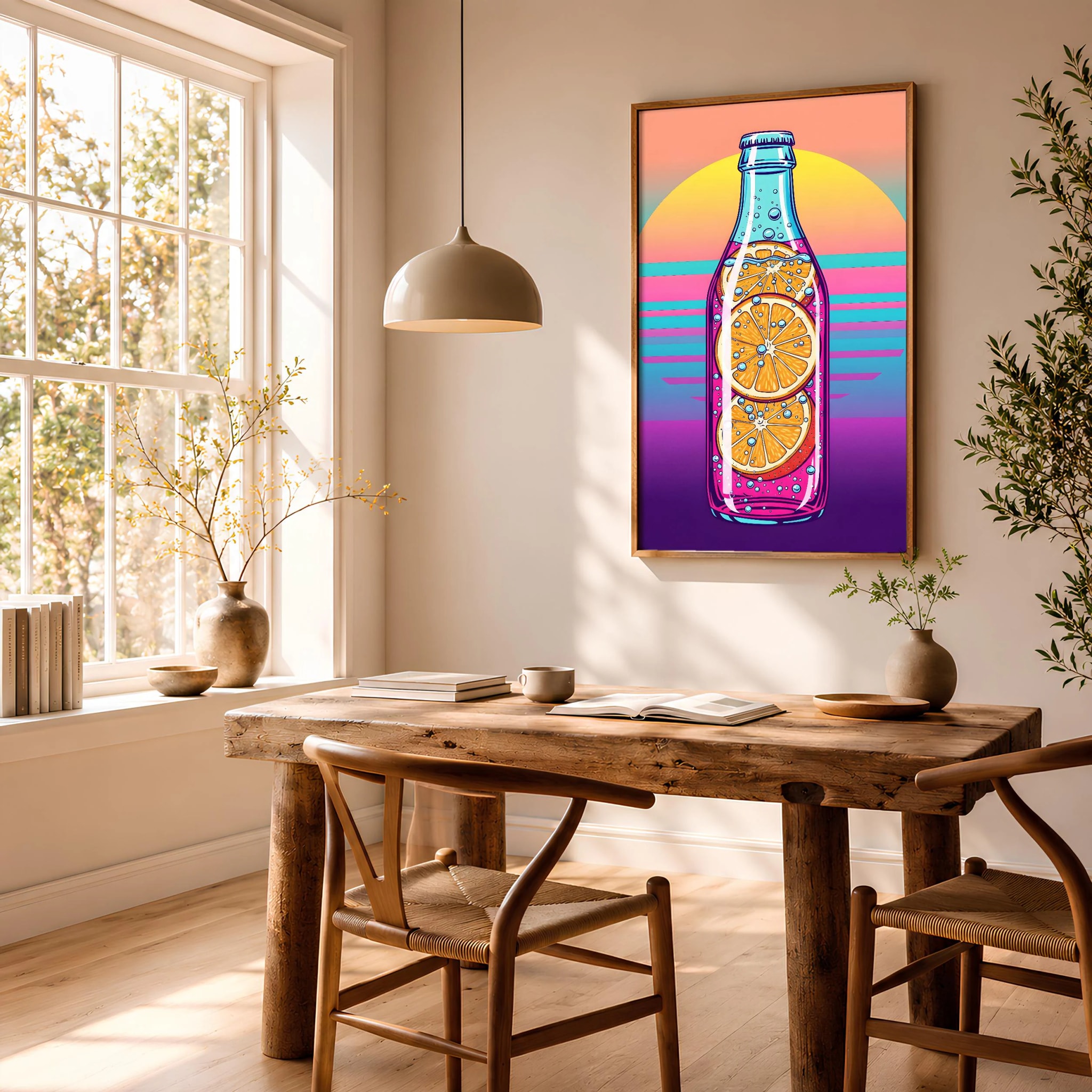 Retro Soda Poster, Vaporwave Drink Print, 80s Aesthetic Wall Art, Fun Kitchen Bar Decor, Housewarming Gift – Calm Wall Art by Artsify thumbnail 2