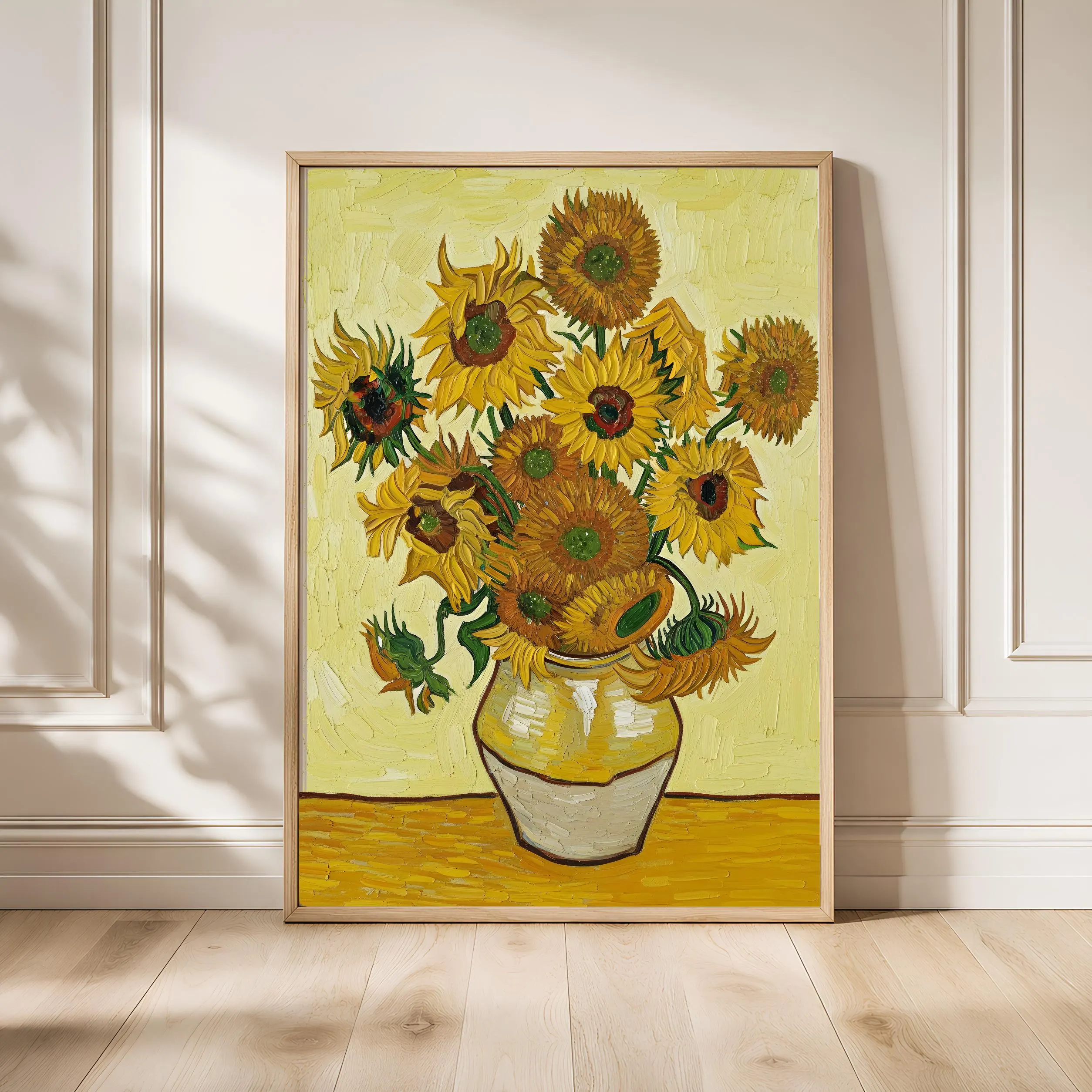Van Gogh Style Sunflower Print, Post Impressionist Still Life Poster, Warm Yellow Wall Art, Kitchen Decor, Housewarming Gift – Calm Wall Art by Artsify - Image 1