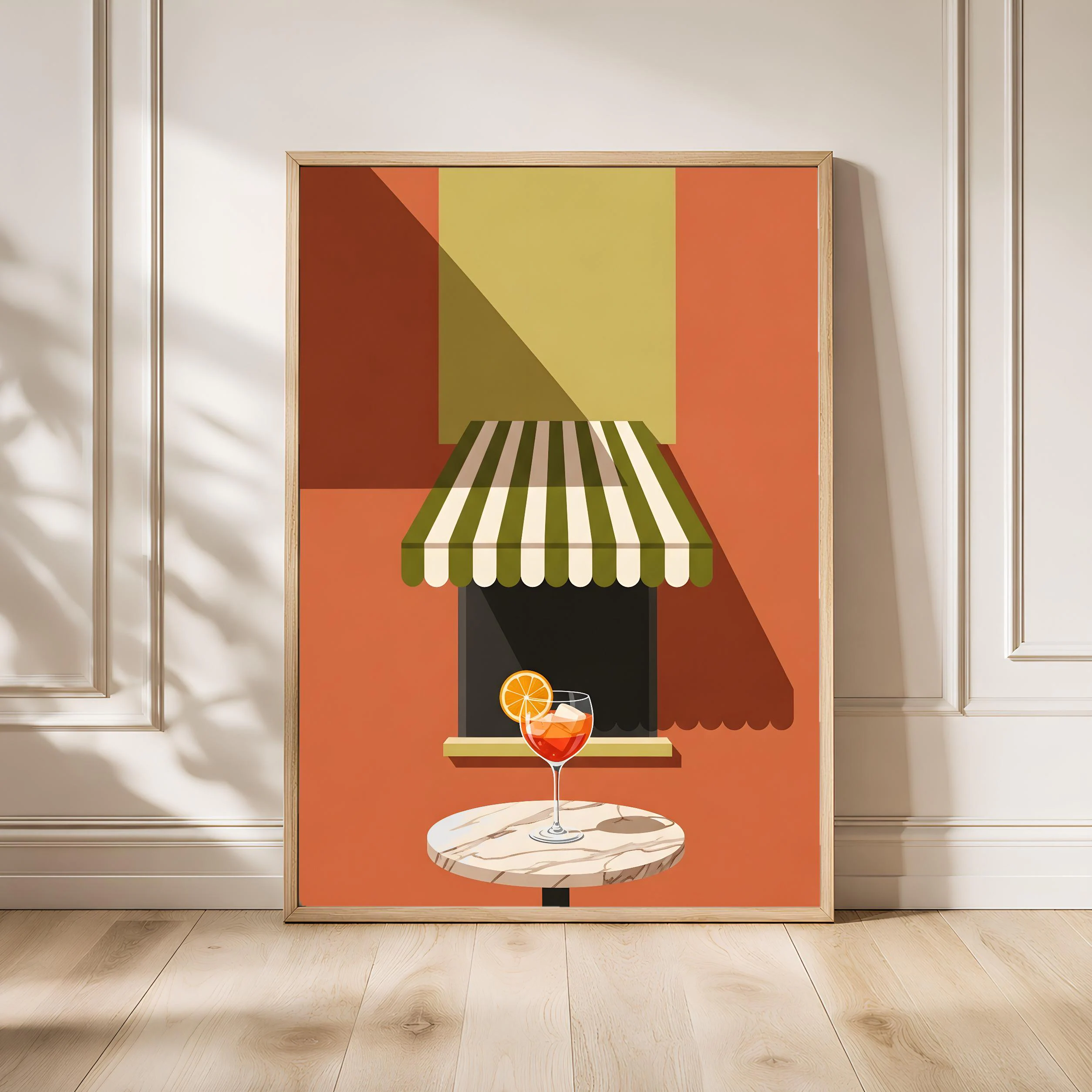 Retro Aperitif Poster, Vintage Cocktail Print, Mid Century Bar Cart Wall Art, European Cafe Decor, Housewarming Gift – Calm Wall Art by Artsify - Image 1