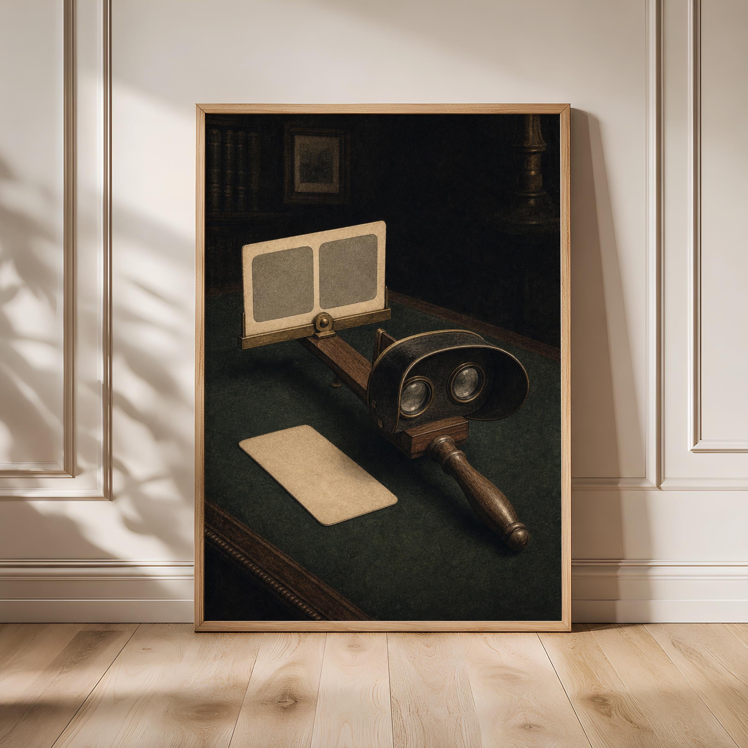Stereoscope Wall Art Print, Vintage Photography Poster, Victorian Optical Decor, Dark Academia Science Art, Housewarming Gift – Calm Wall Art by Artsify - Image 1