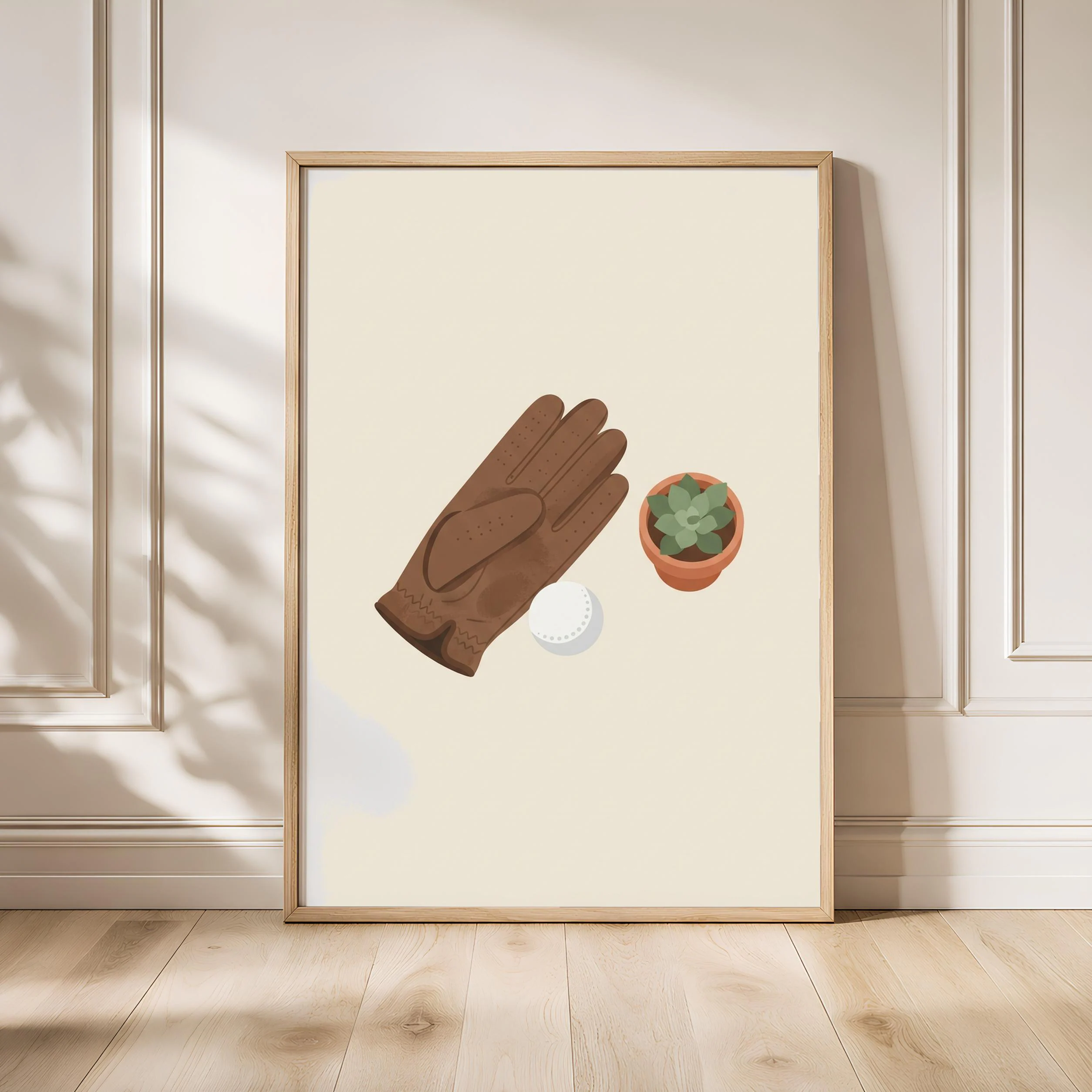 Retro Golf Print, Japandi Country Club Poster, Terracotta Wall Art, Golf Gift, Housewarming Gift – Calm Wall Art by Artsify - Image 1